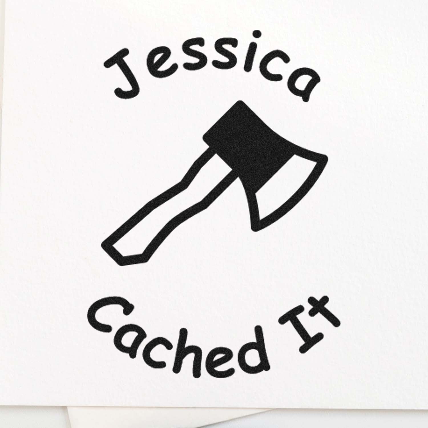 Self-Inking Cache Chopper Geocaching Log Stamp - Engineer Seal Stamps