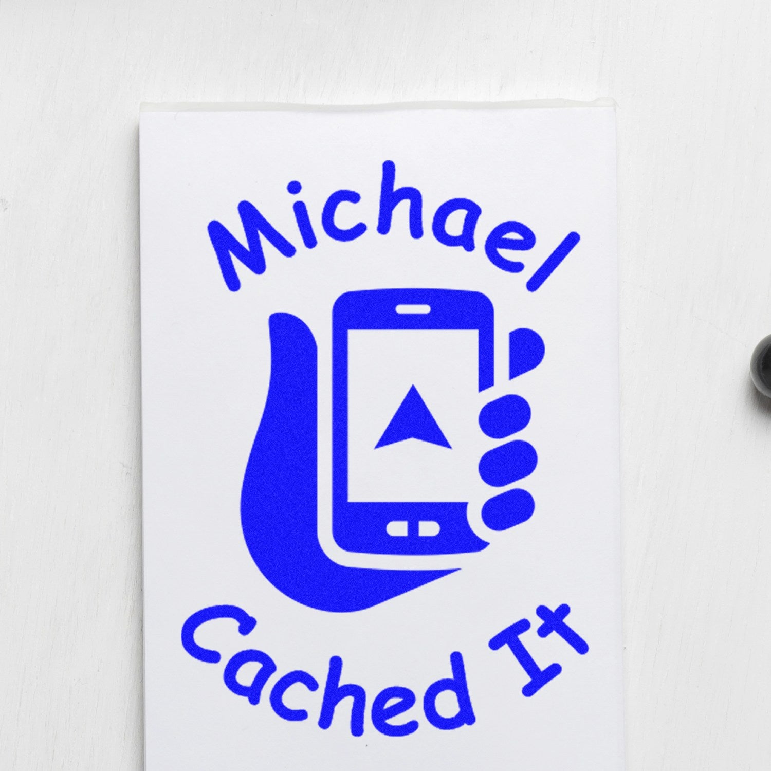 Self-Inking Geo-Phone Find Geocaching Log Stamp - Engineer Seal Stamps