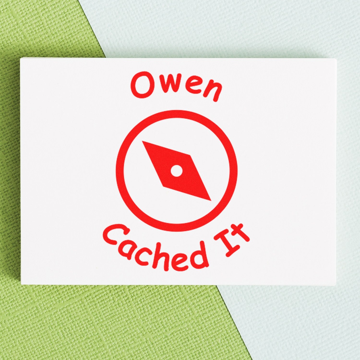 Self-Inking Compass Cache Quest Geocaching Log Stamp - Engineer Seal Stamps