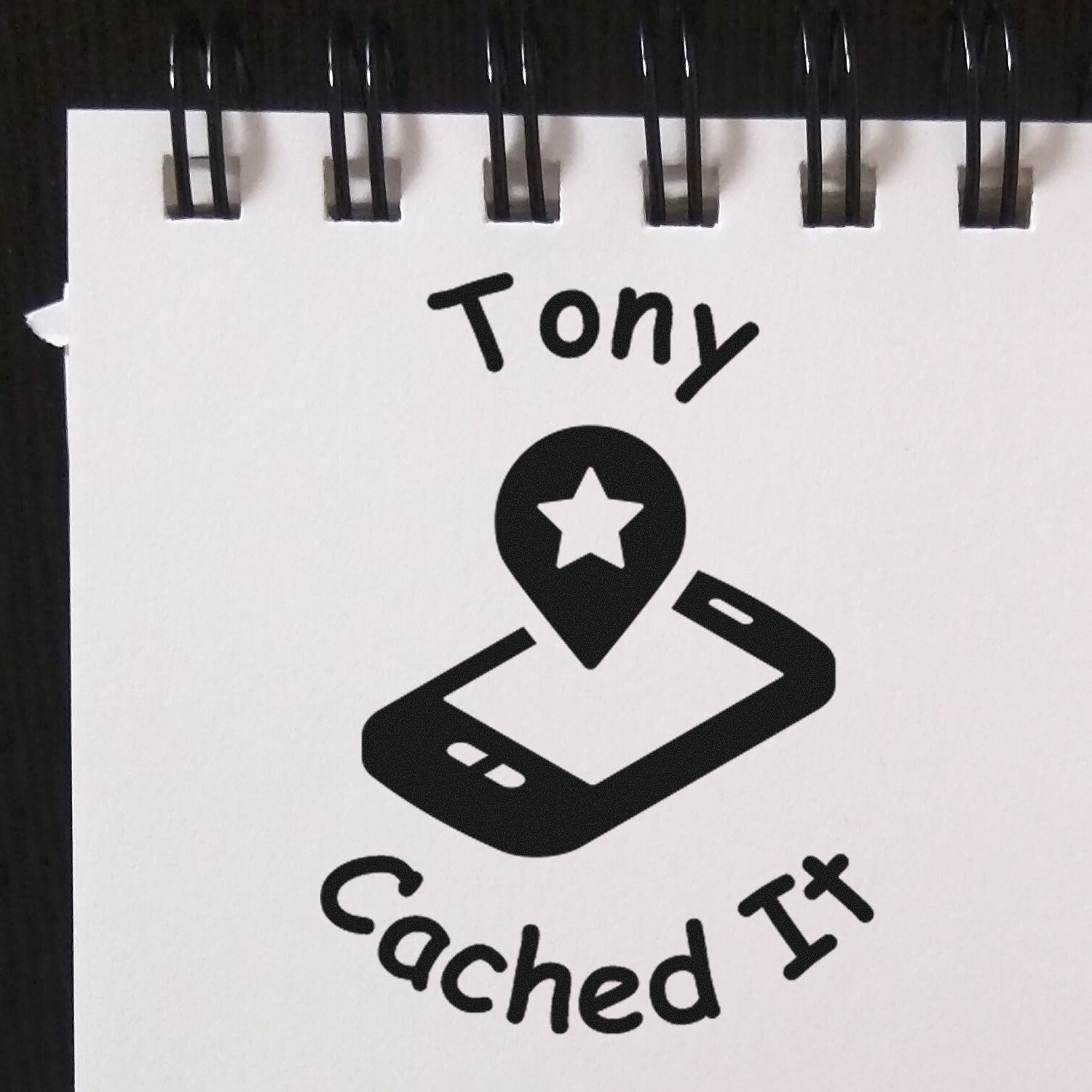 Wood Handle Geostar Stamp Geocache Stamp - Engineer Seal Stamps