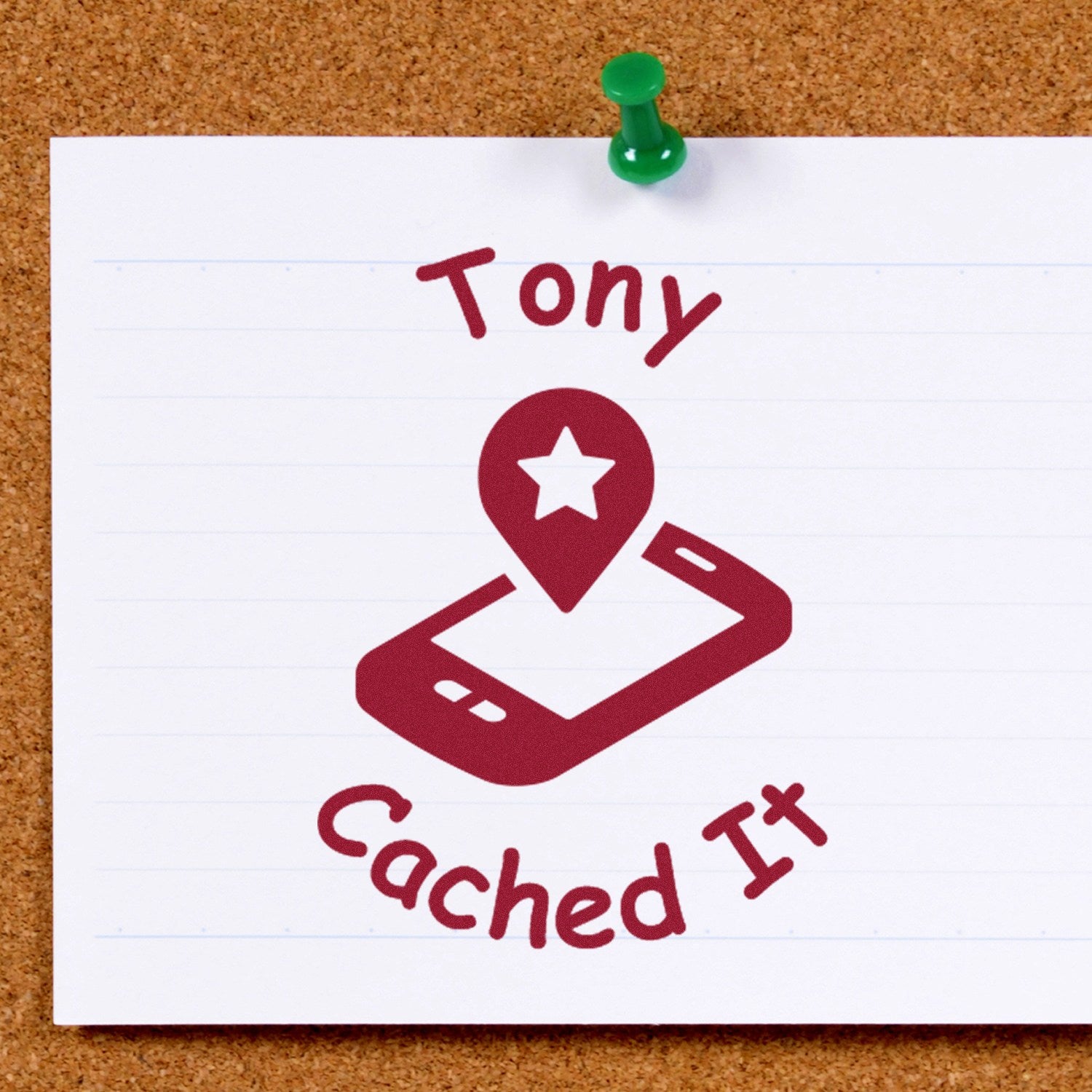 Wood Handle Geostar Stamp Geocache Stamp - Engineer Seal Stamps