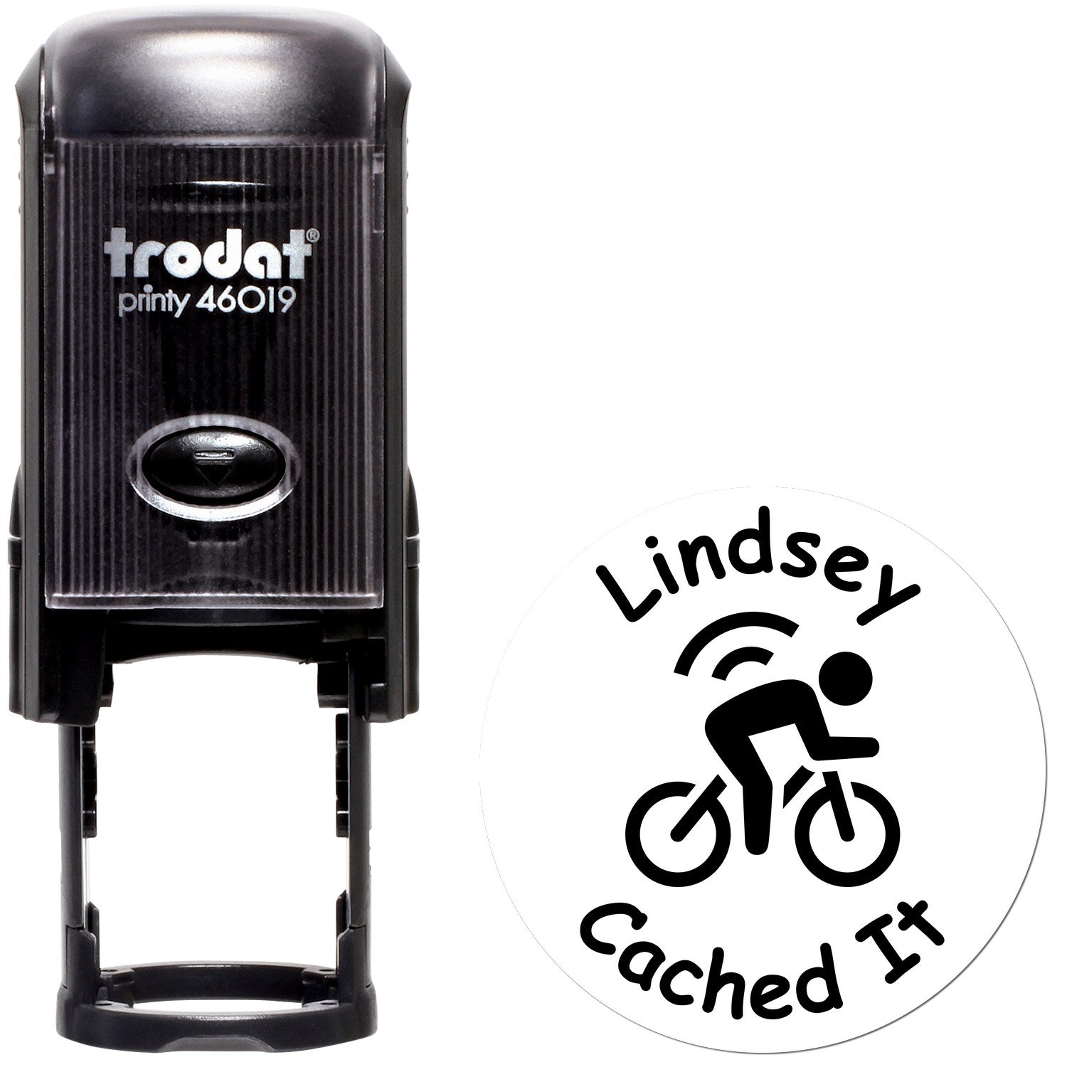 Self-Inking Pedal & Cache Geocaching Log Stamp - Engineer Seal Stamps