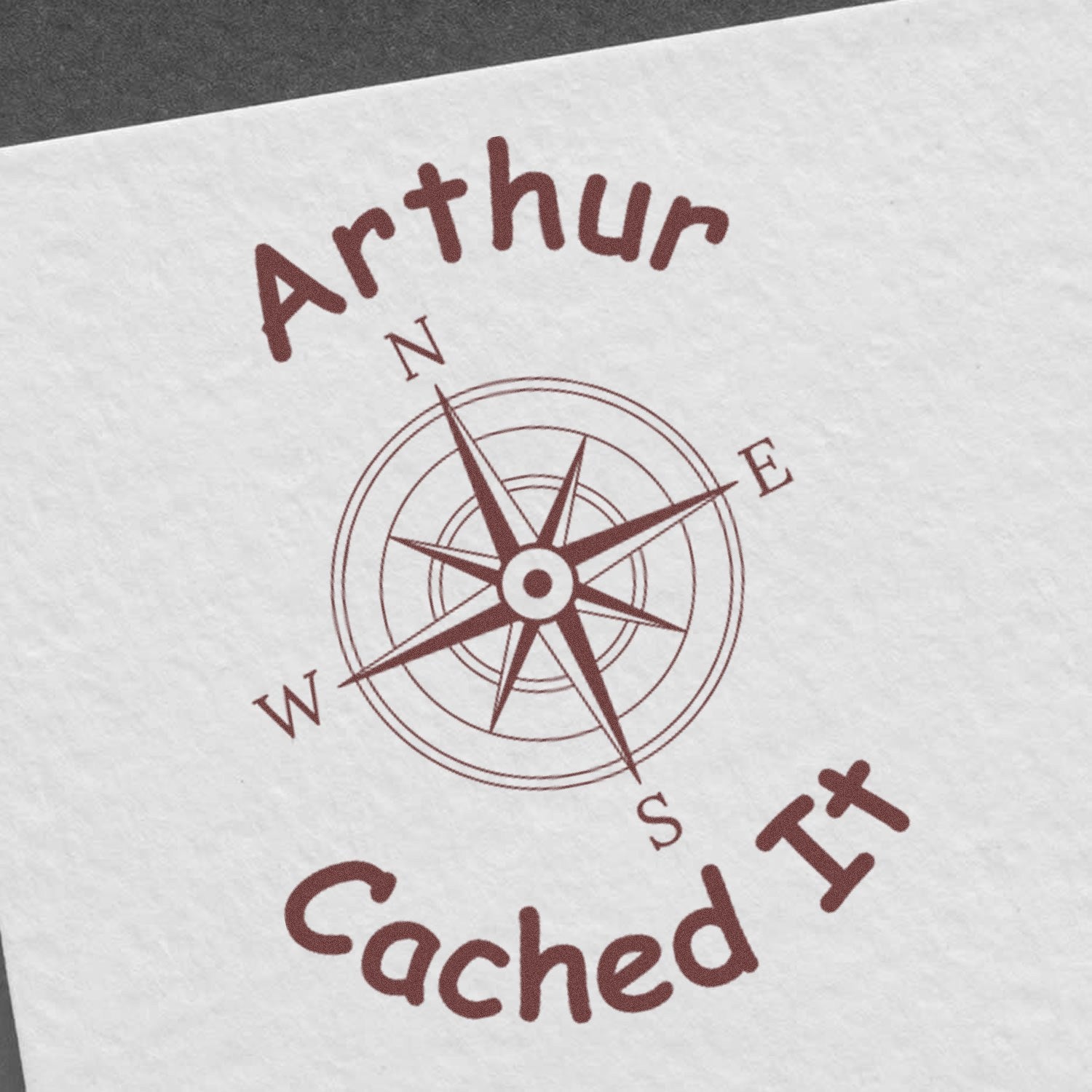 Self-Inking Compass Quest Geocaching Log Stamp - Engineer Seal Stamps