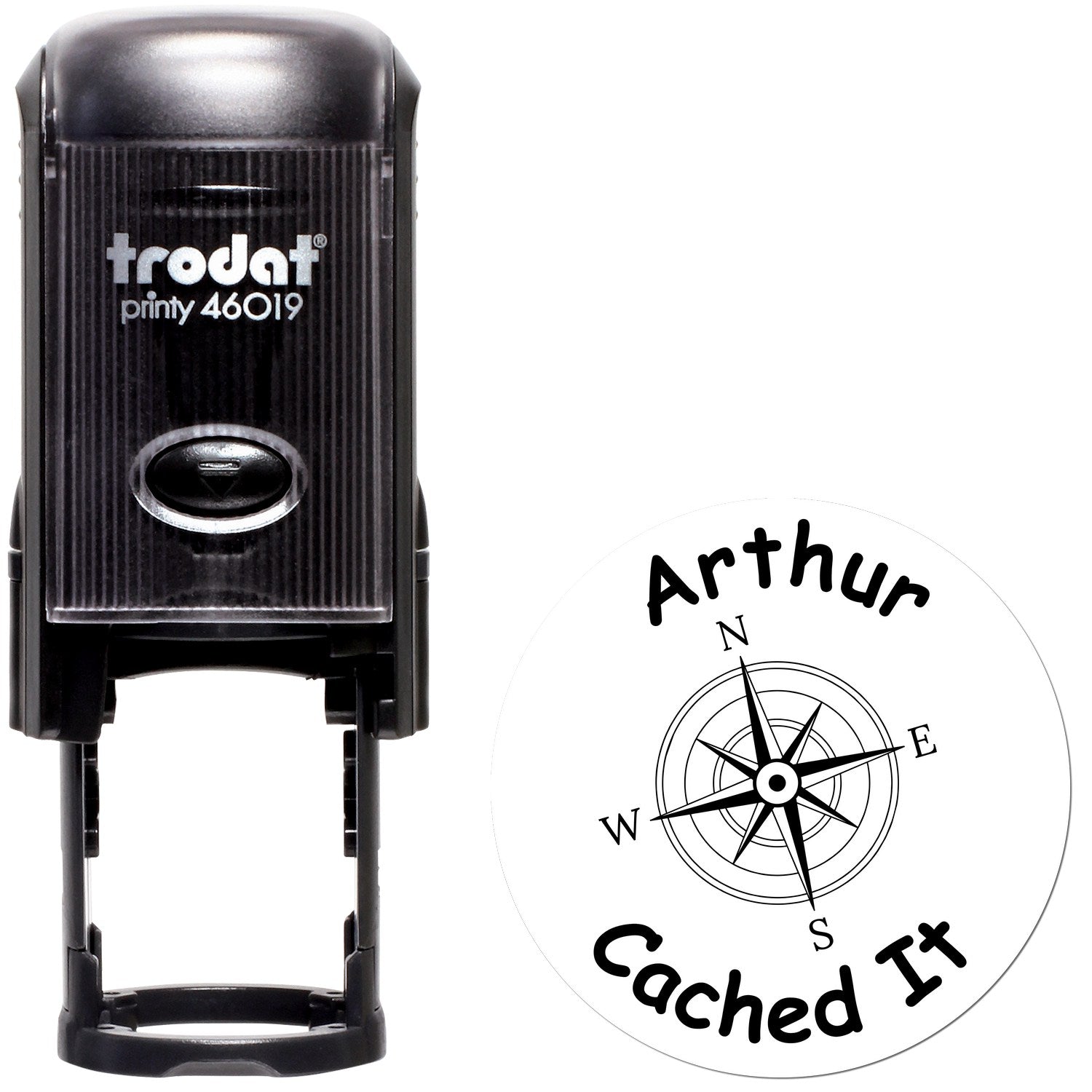 Self-Inking Compass Quest Geocaching Log Stamp - Engineer Seal Stamps