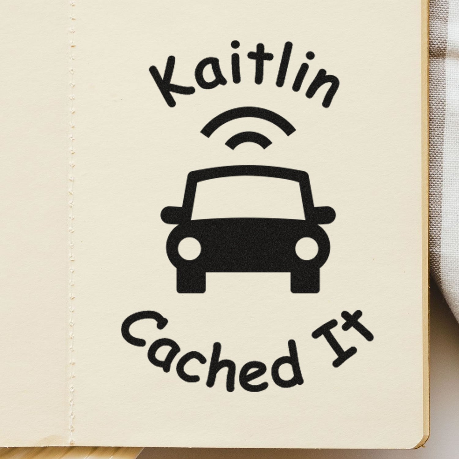 Self-Inking Cache Cruiser Geocaching Log Stamp - Engineer Seal Stamps