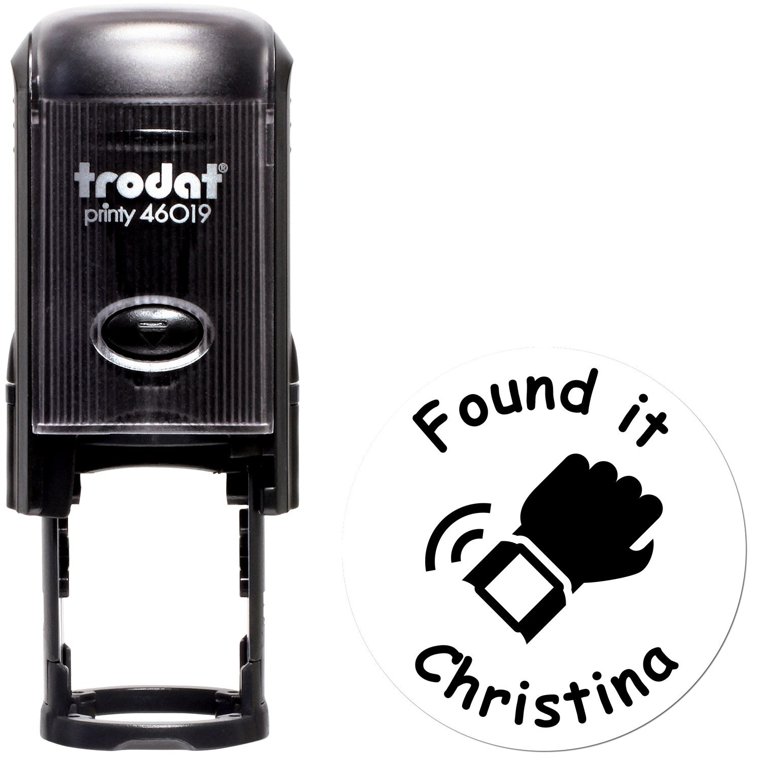 Self-Inking Geowatch Discovery Geocaching Log Stamp - Engineer Seal Stamps