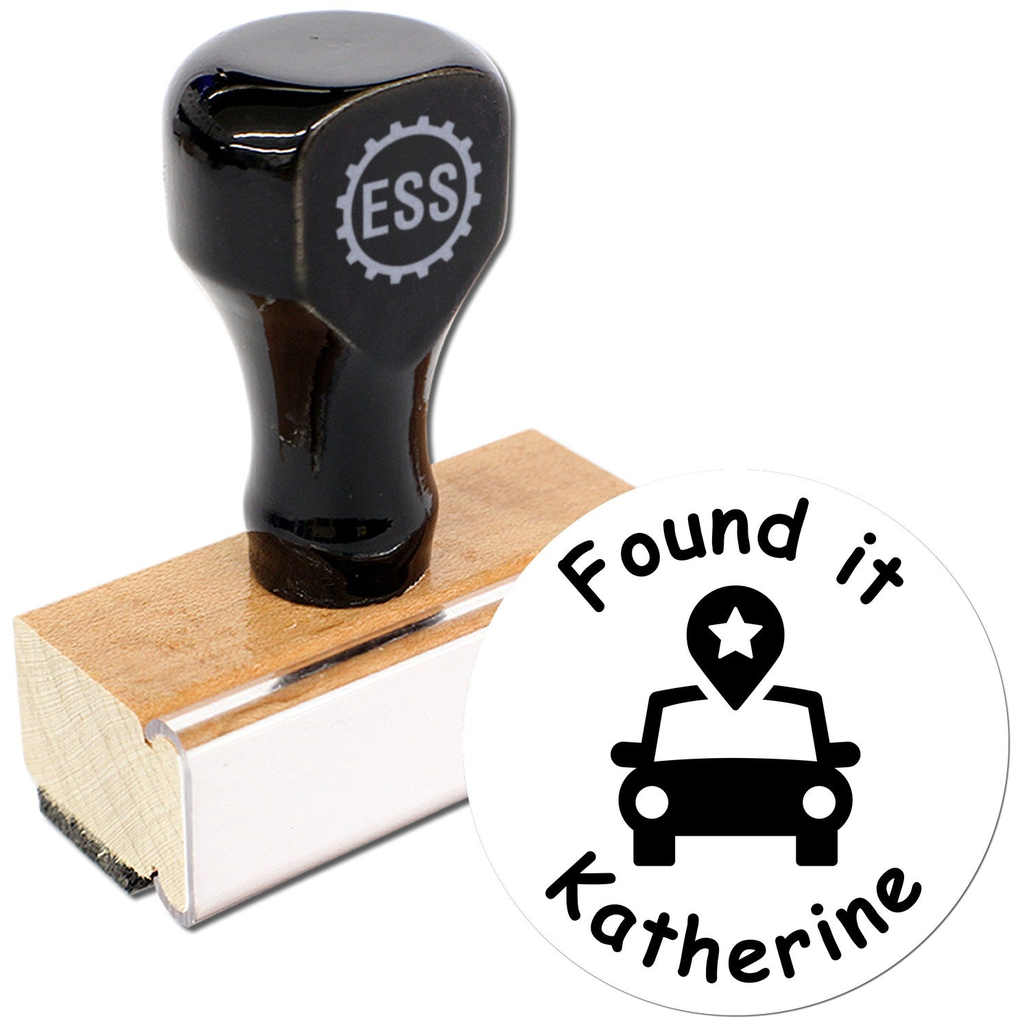 Wood Handle Cache Cruising Geocache Stamp - Engineer Seal Stamps