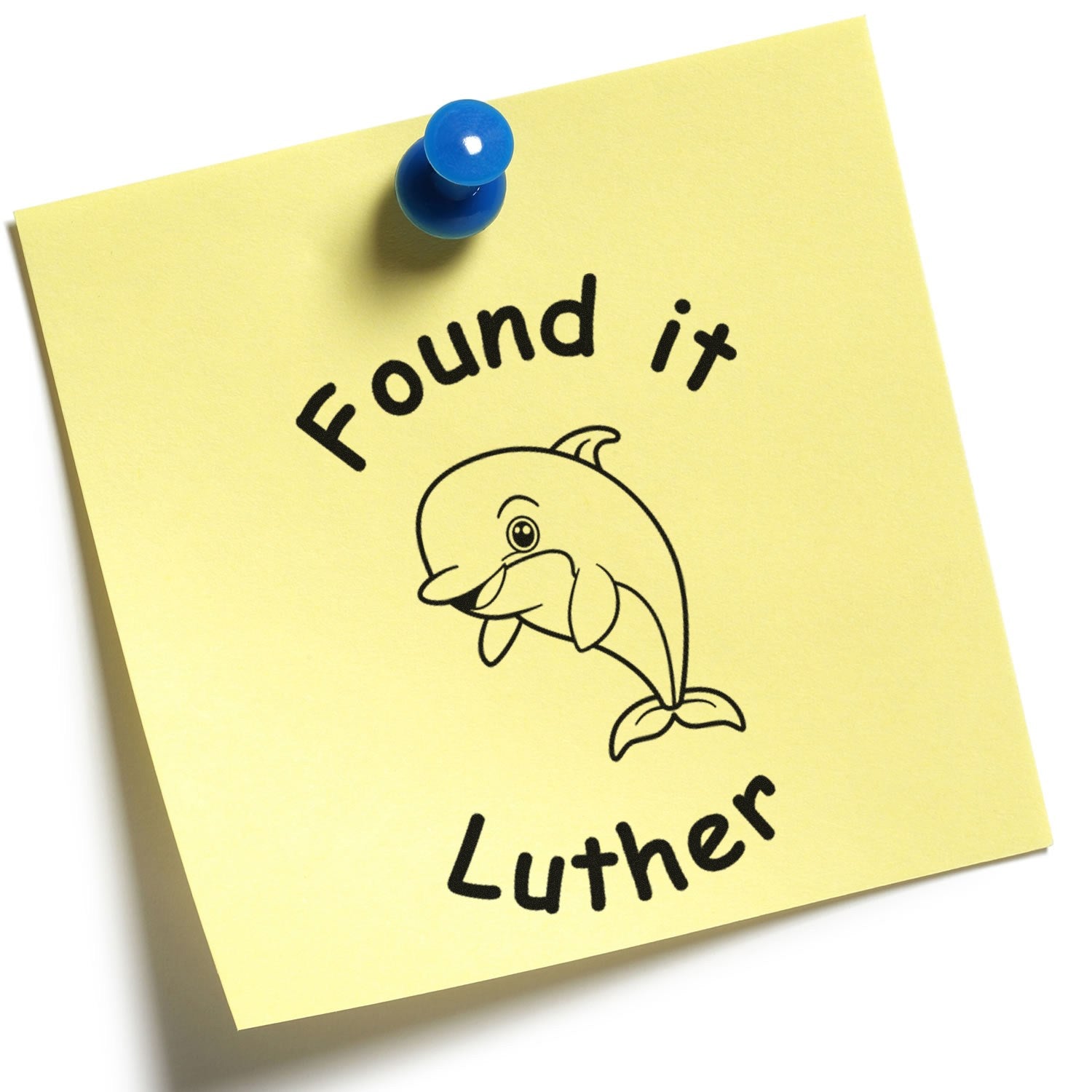 Self-Inking Dolphin Discovery Geocaching Log Stamp - Engineer Seal Stamps