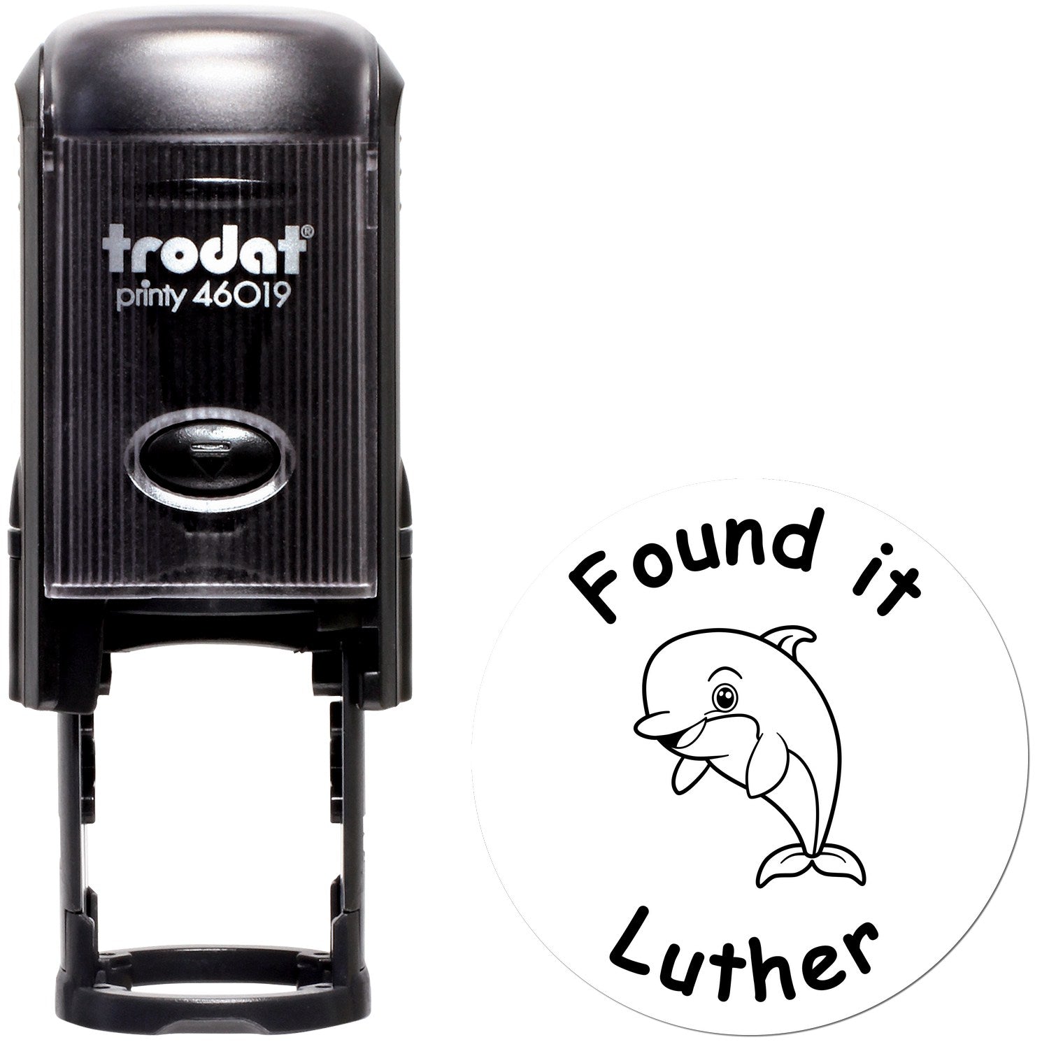 Self-Inking Dolphin Discovery Geocaching Log Stamp - Engineer Seal Stamps