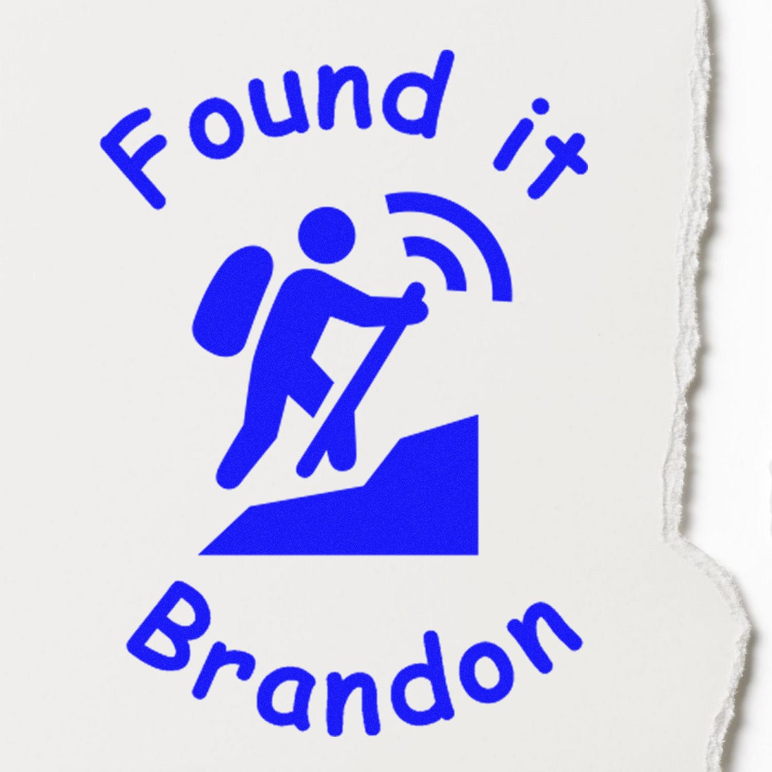 Wood Handle Geotrail Tracker Geocache Stamp - Engineer Seal Stamps