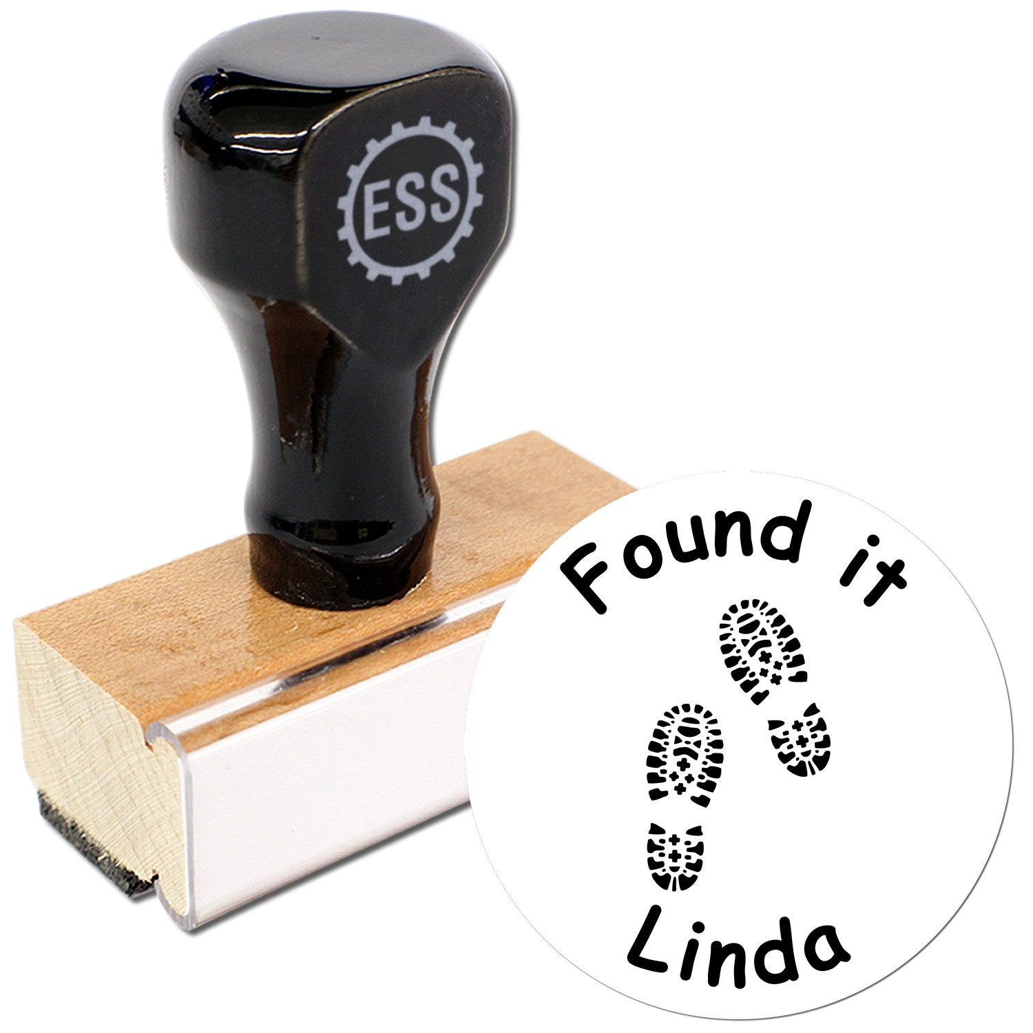 Wood Handle Cache Stomper Geocache Stamp - Engineer Seal Stamps