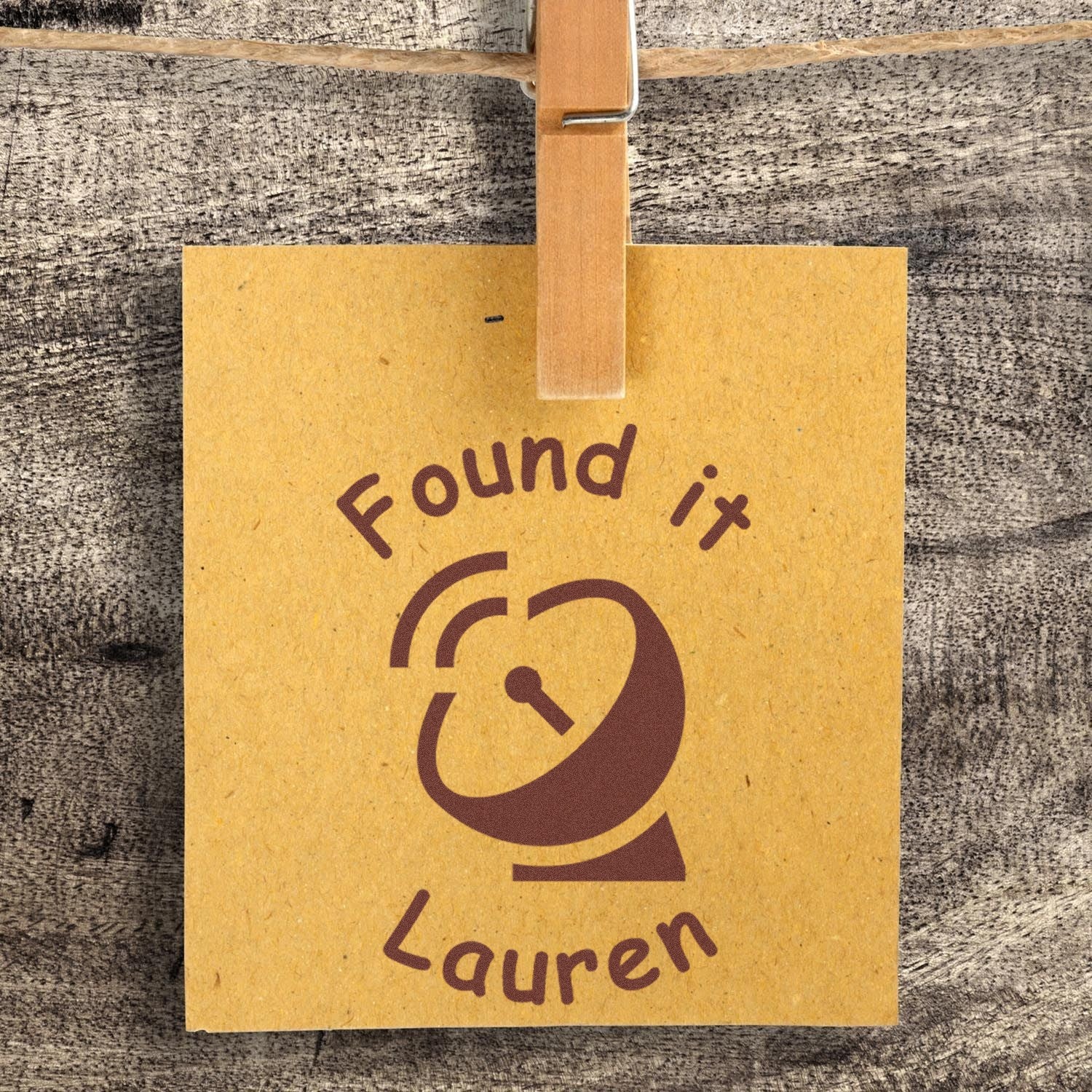 Wood Handle Geosignal Success Geocache Stamp - Engineer Seal Stamps