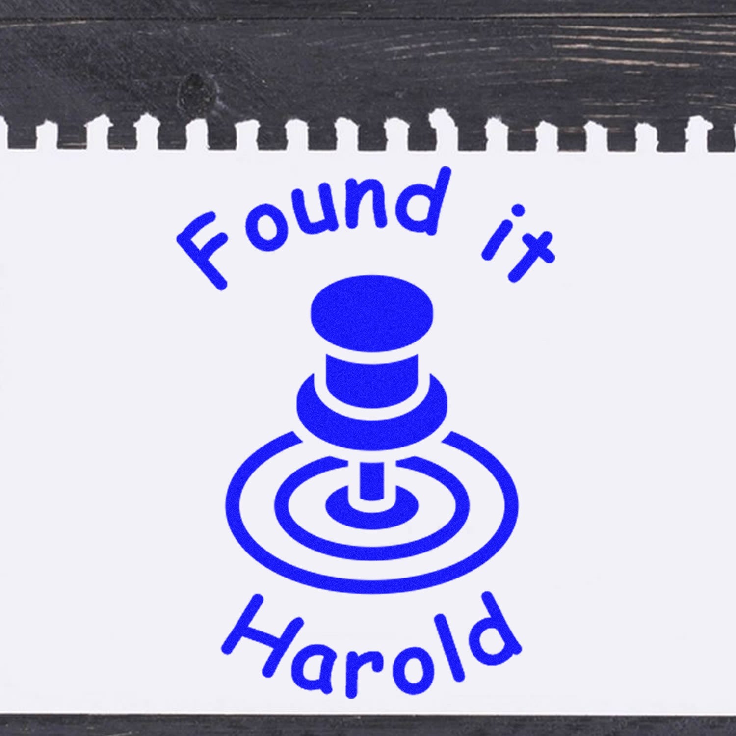 Wood Handle Geopin Adventure Geocache Stamp - Engineer Seal Stamps