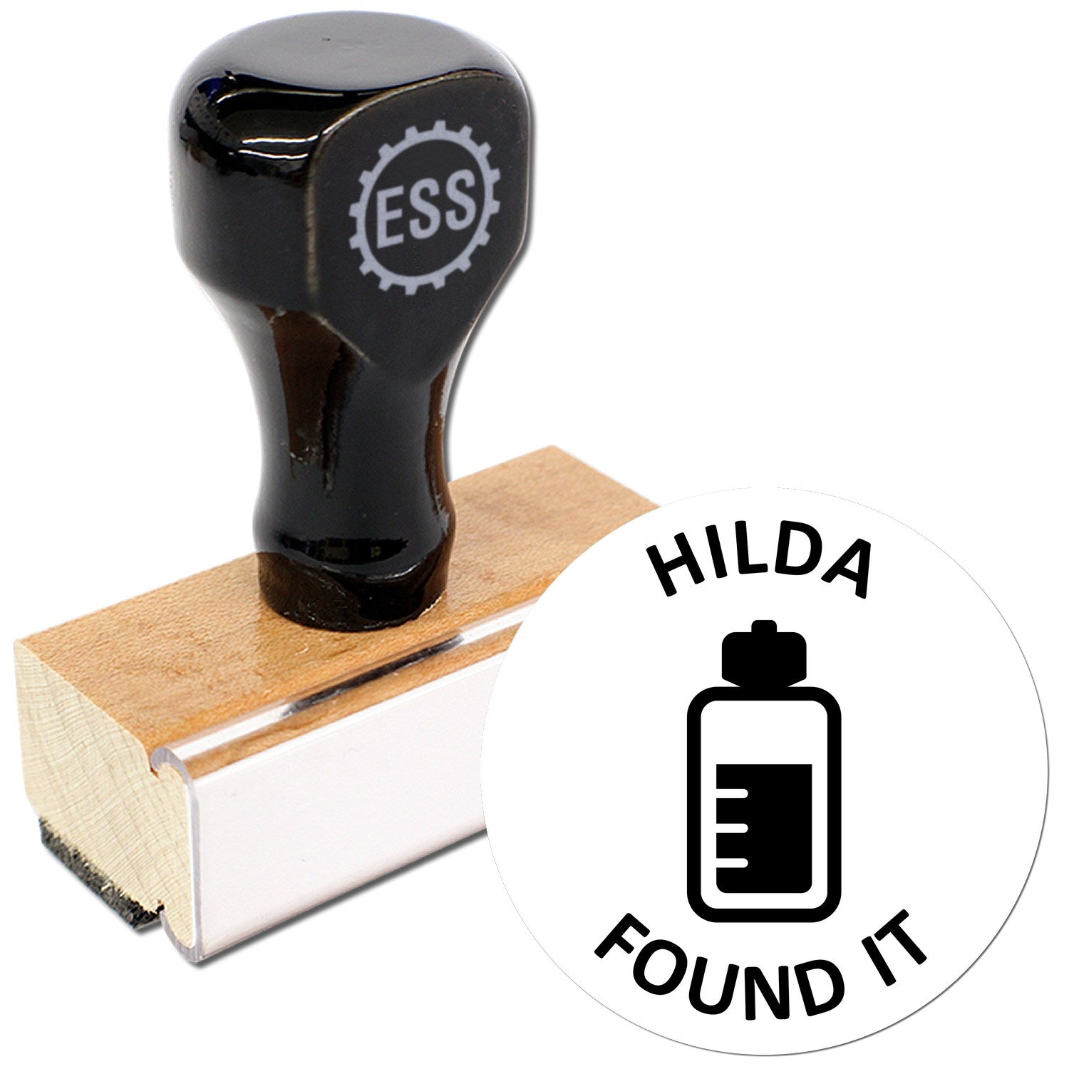 Wood Handle Cache Conqueror Geocache Stamp - Engineer Seal Stamps