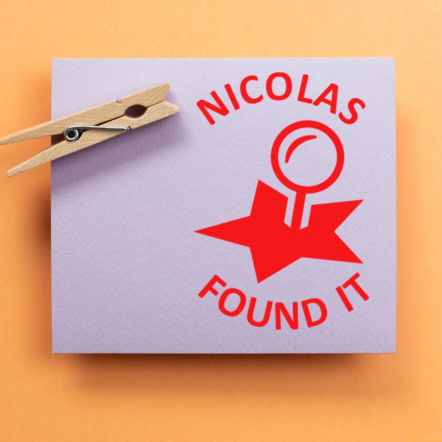 Wood Handle Geostar Find Discovery Geocache Stamp - Engineer Seal Stamps