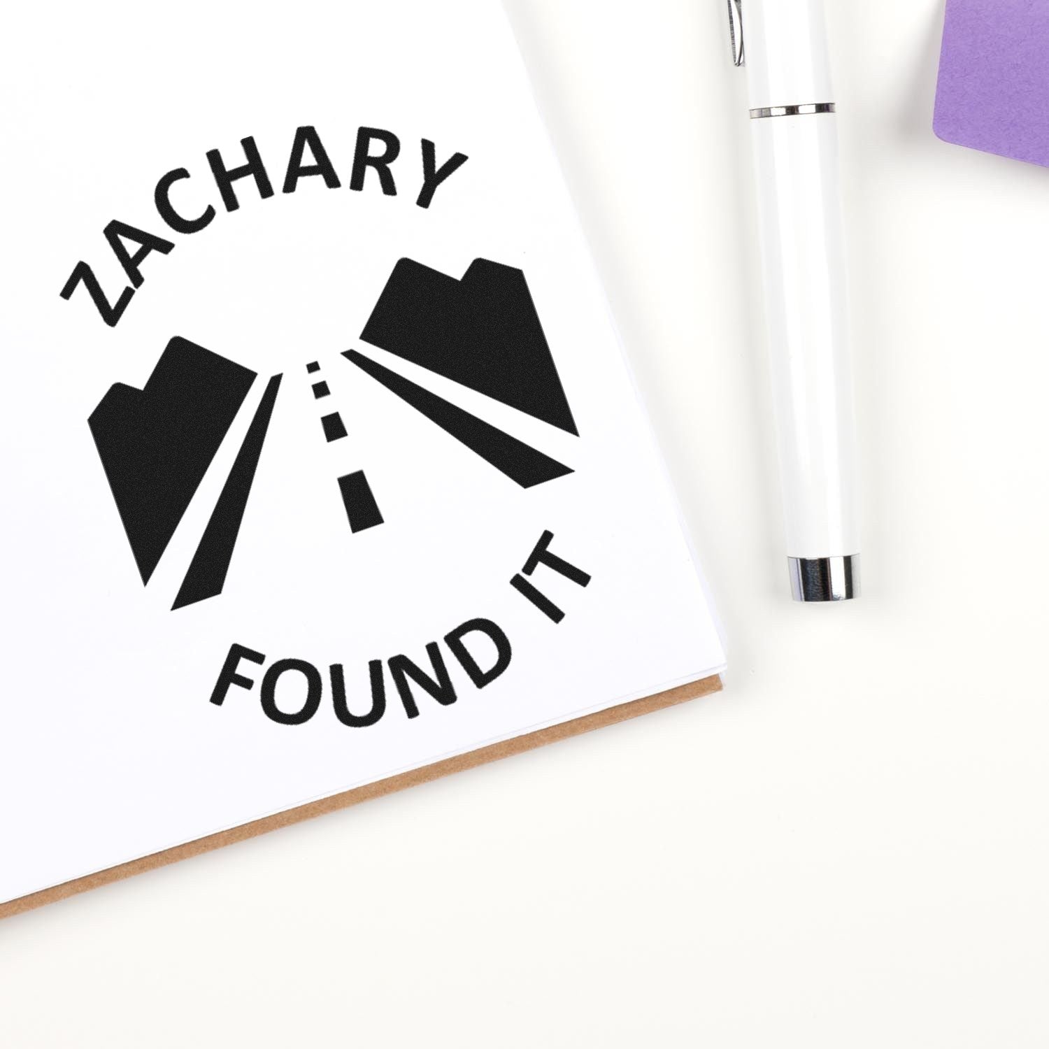 Wood Handle Geo Trailblazer Stamp Geocache Stamp - Engineer Seal Stamps