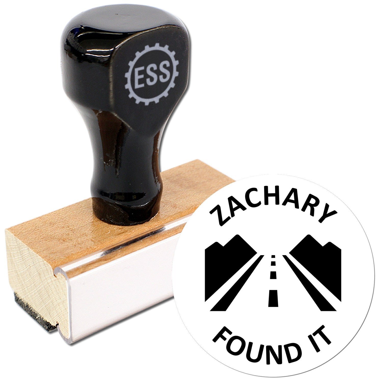 Wood Handle Geo Trailblazer Stamp Geocache Stamp - Engineer Seal Stamps