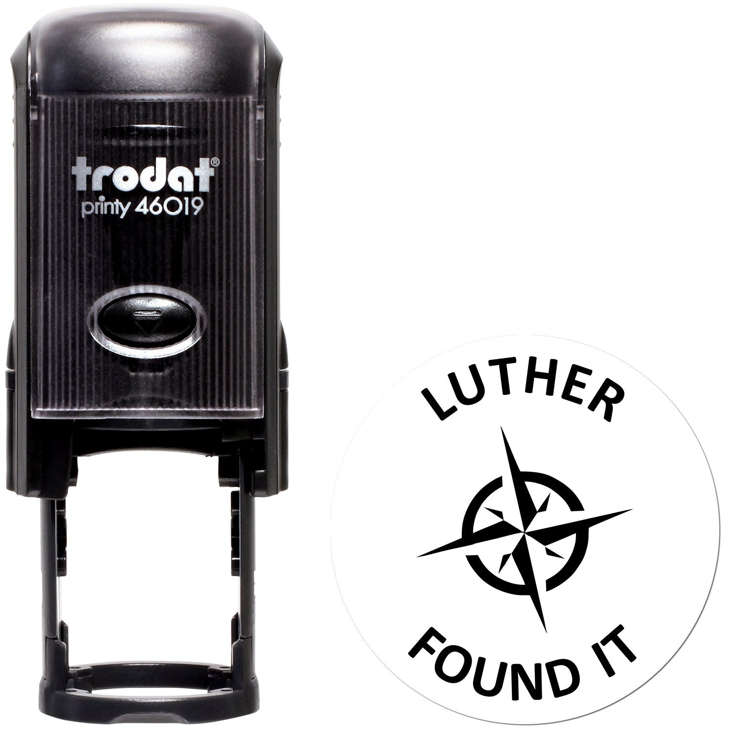 Self-Inking Cache Compass Geocaching Log Stamp - Engineer Seal Stamps