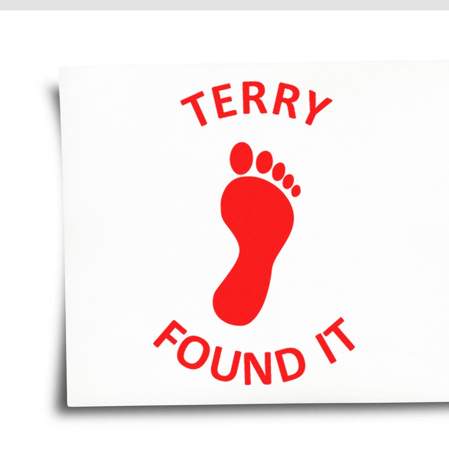 Wood Handle Footprint Finder Geocache Stamp - Engineer Seal Stamps