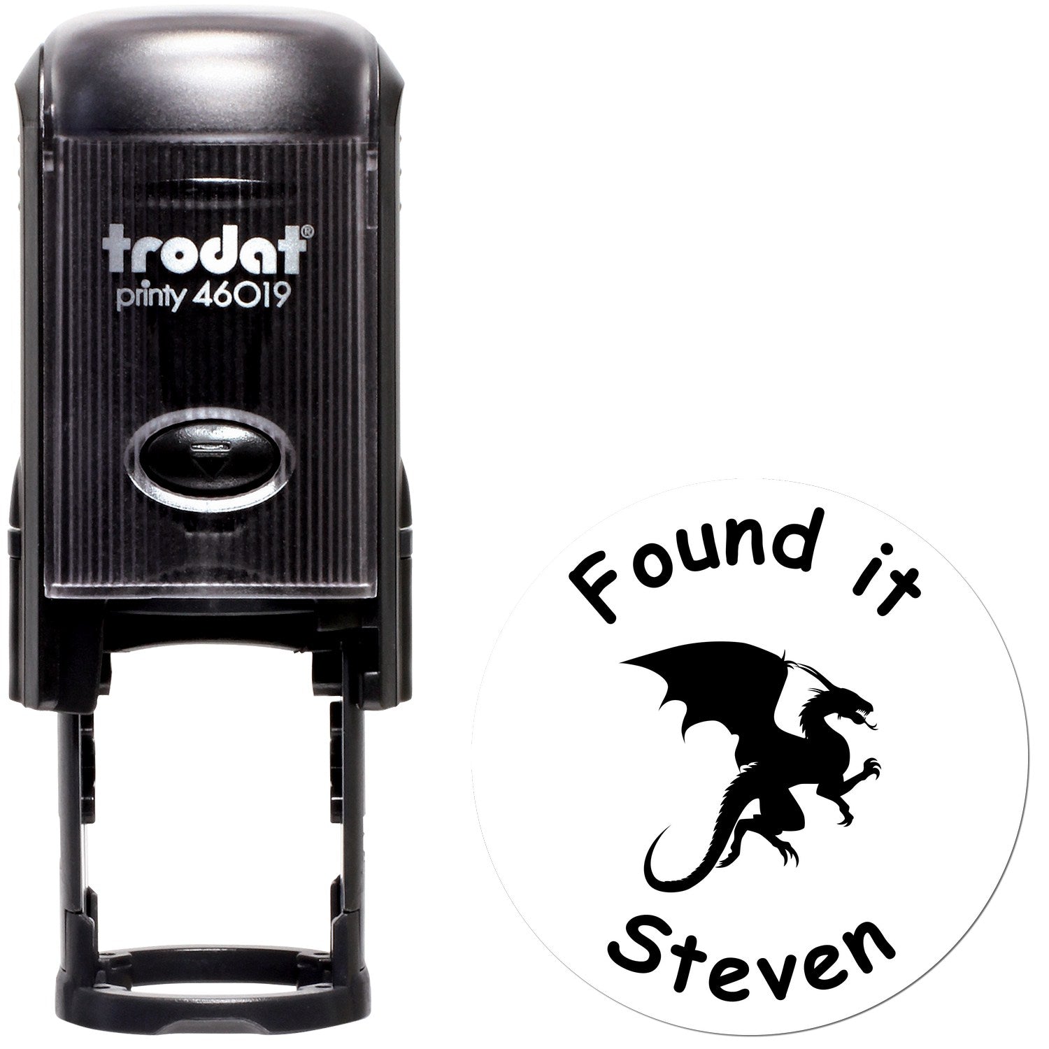 Self-Inking Dragon's Discovery Geocaching Log Stamp - Engineer Seal Stamps