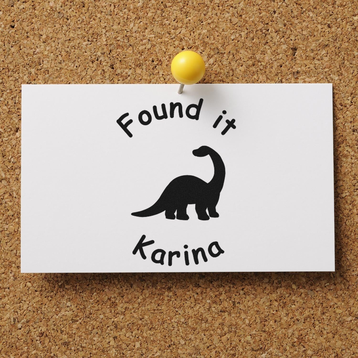 Wood Handle Dino Discovery Geocache Stamp - Engineer Seal Stamps