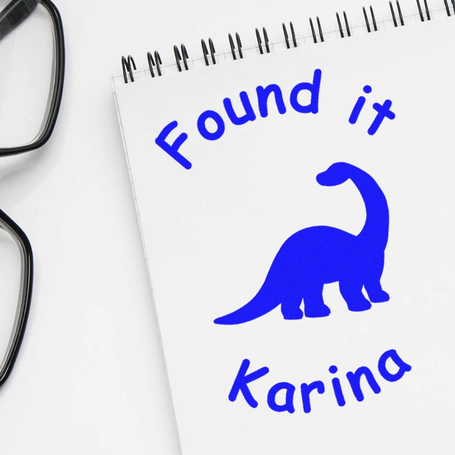 Wood Handle Dino Discovery Geocache Stamp - Engineer Seal Stamps