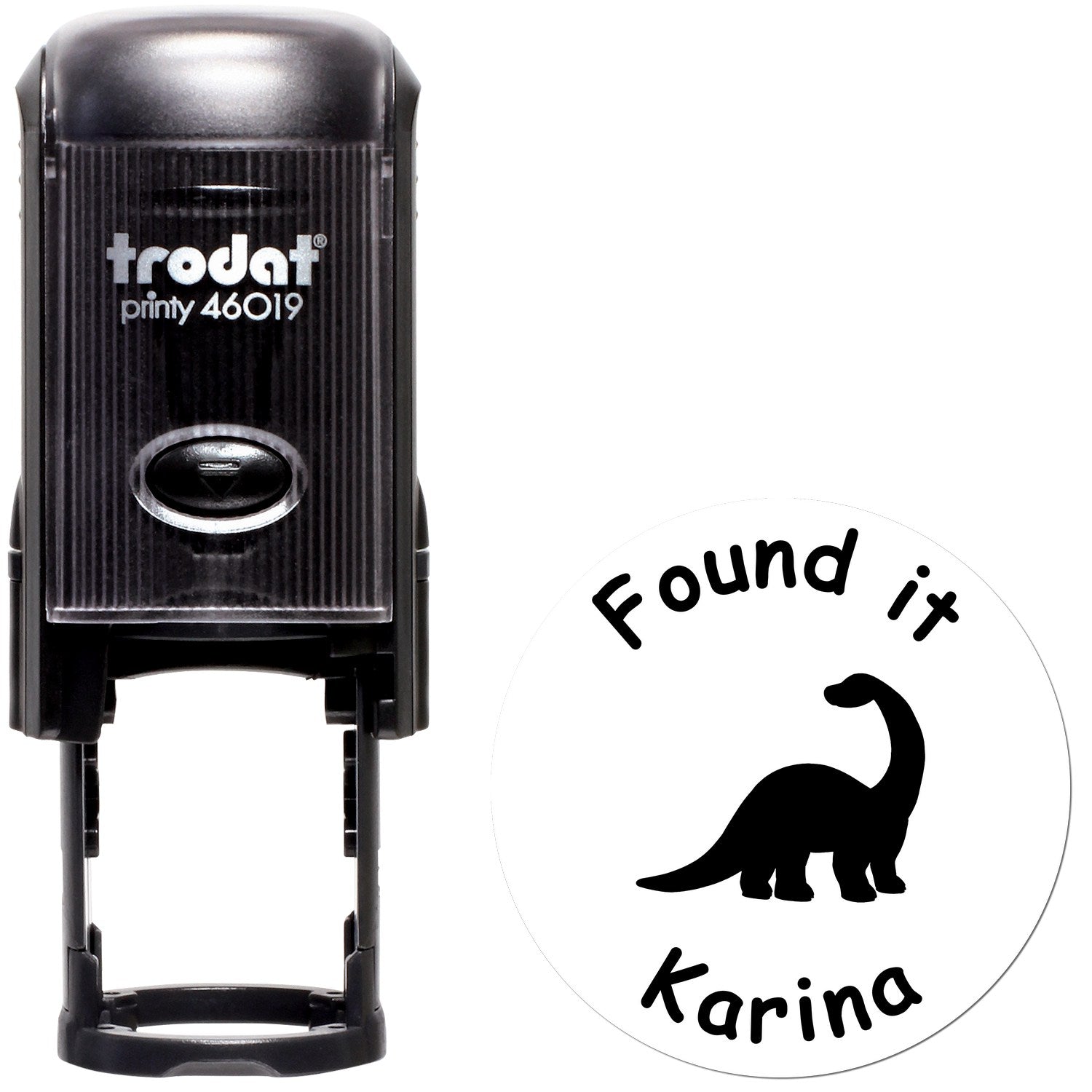 Self-Inking Dino Discovery Geocaching Log Stamp - Engineer Seal Stamps