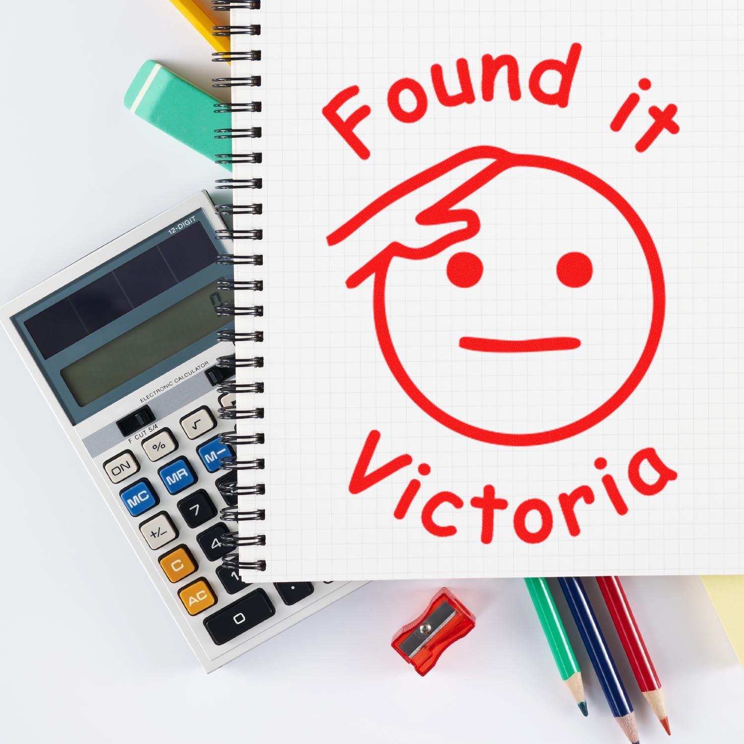 Wood Handle Geosmirk Stamp Geocache Stamp - Engineer Seal Stamps