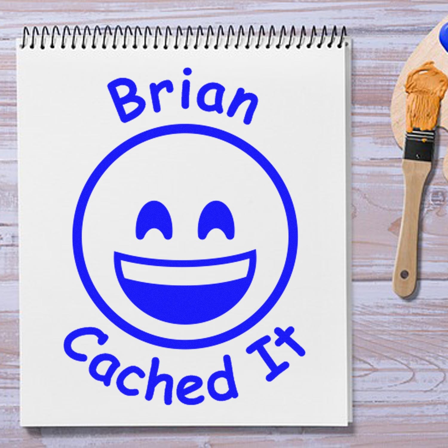 Self-Inking Geosmiley Stamp Geocaching Log Stamp - Engineer Seal Stamps