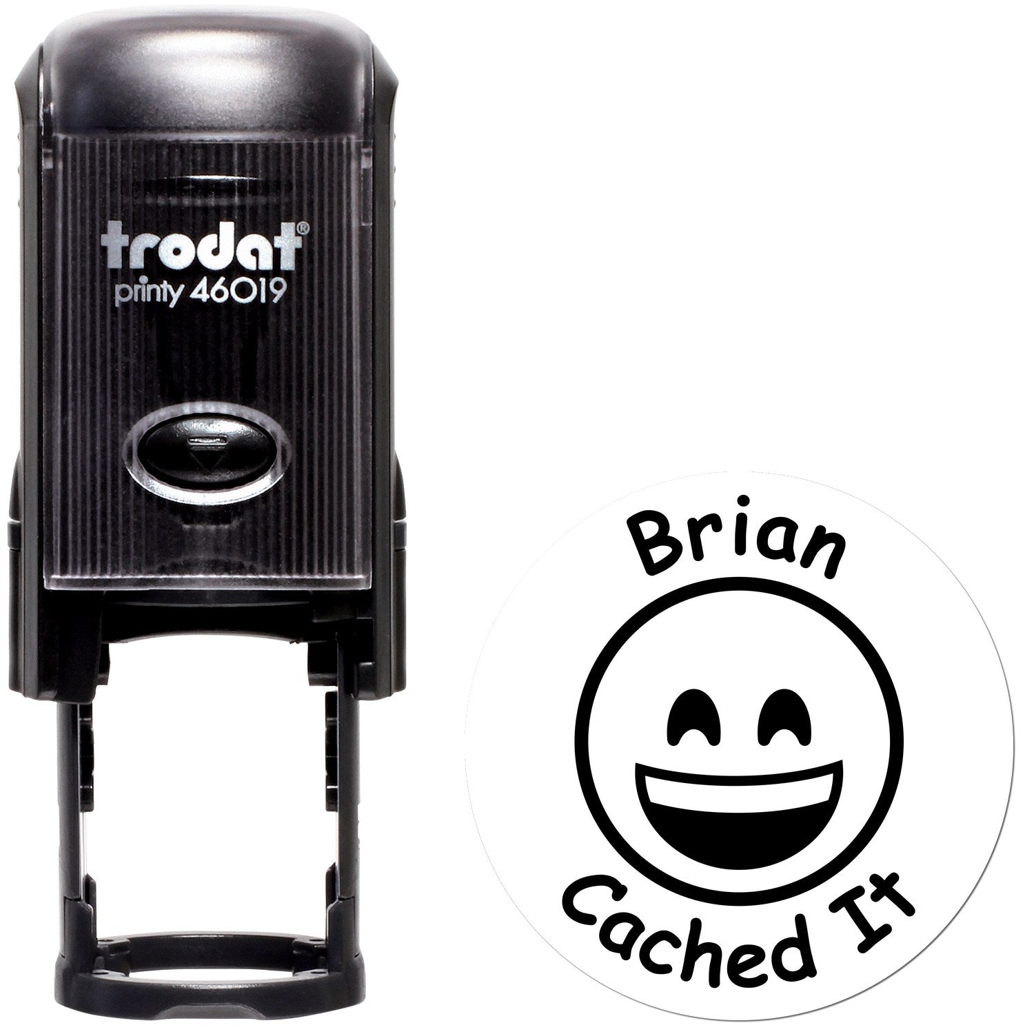 Self-Inking Geosmiley Stamp Geocaching Log Stamp - Engineer Seal Stamps