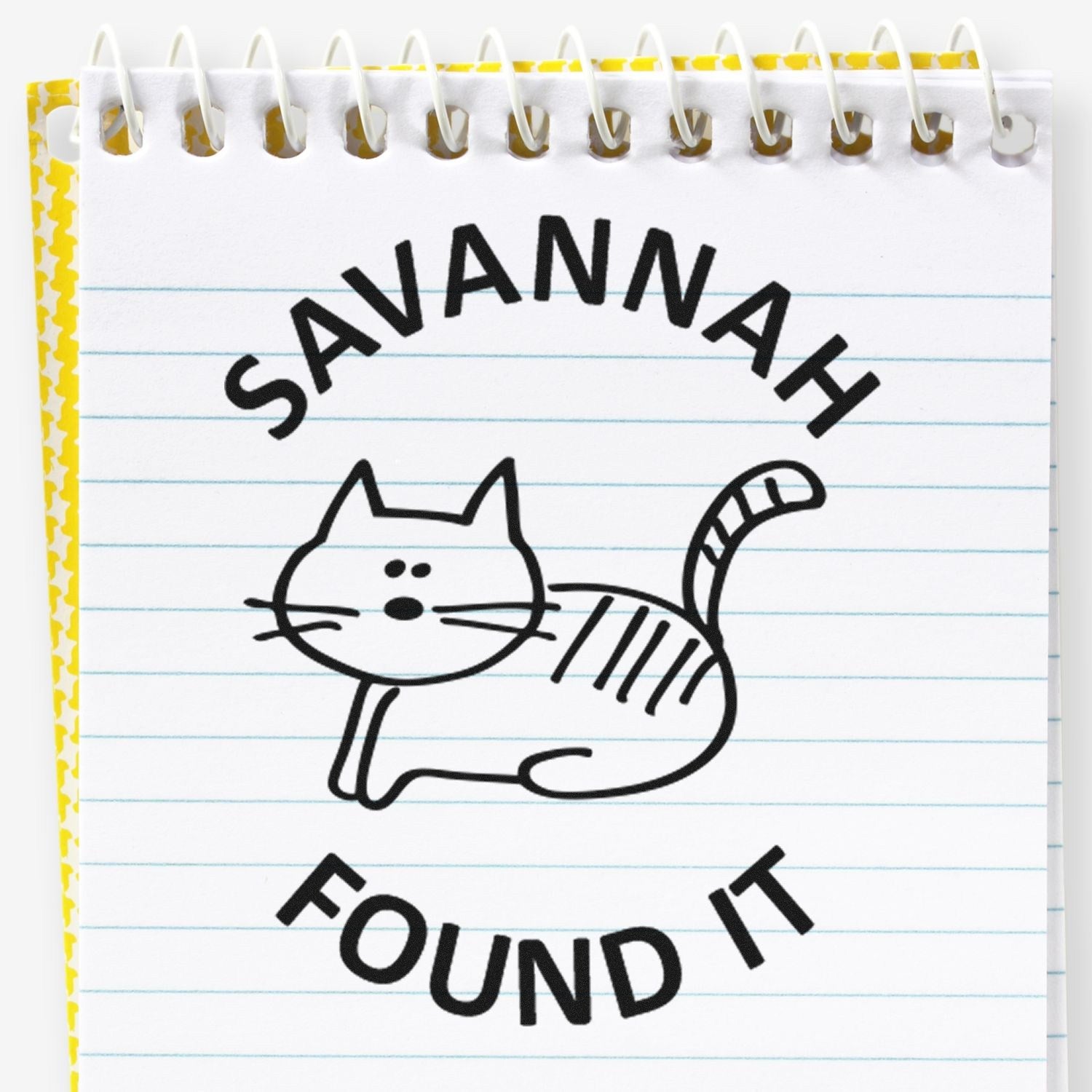 Self-Inking Curious Cat Cache Geocaching Log Stamp - Engineer Seal Stamps