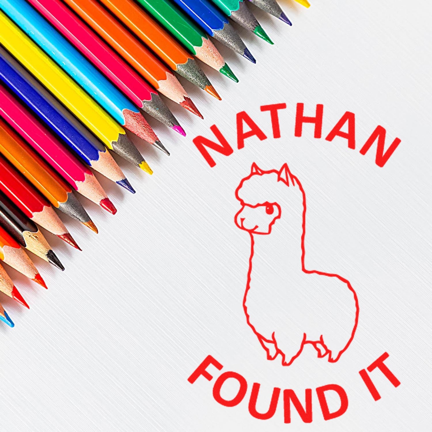 Self-Inking Llama Treasure Tracker Geocaching Log Stamp - Engineer Seal Stamps