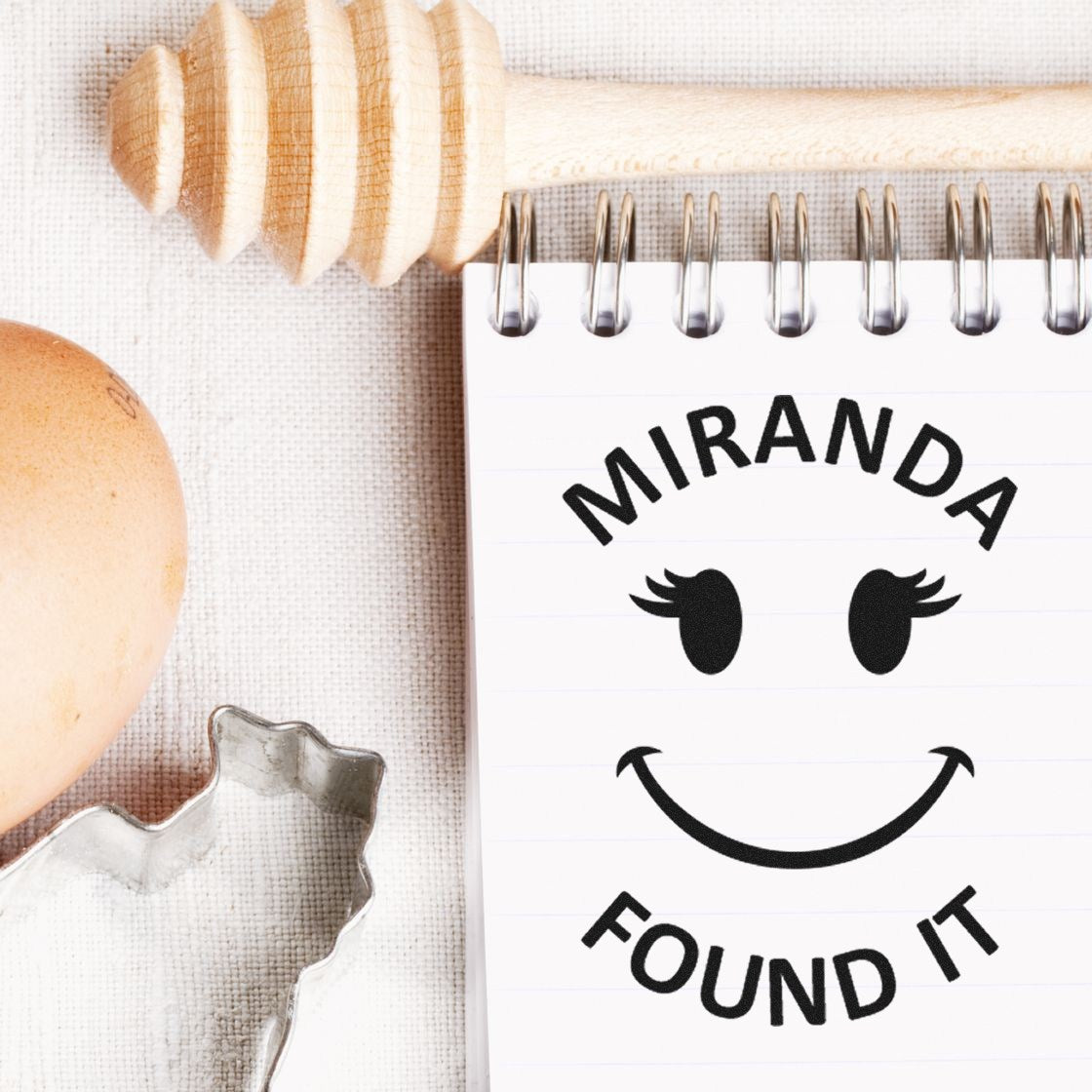 Wood Handle Smiley Cache Princess Geocache Stamp - Engineer Seal Stamps