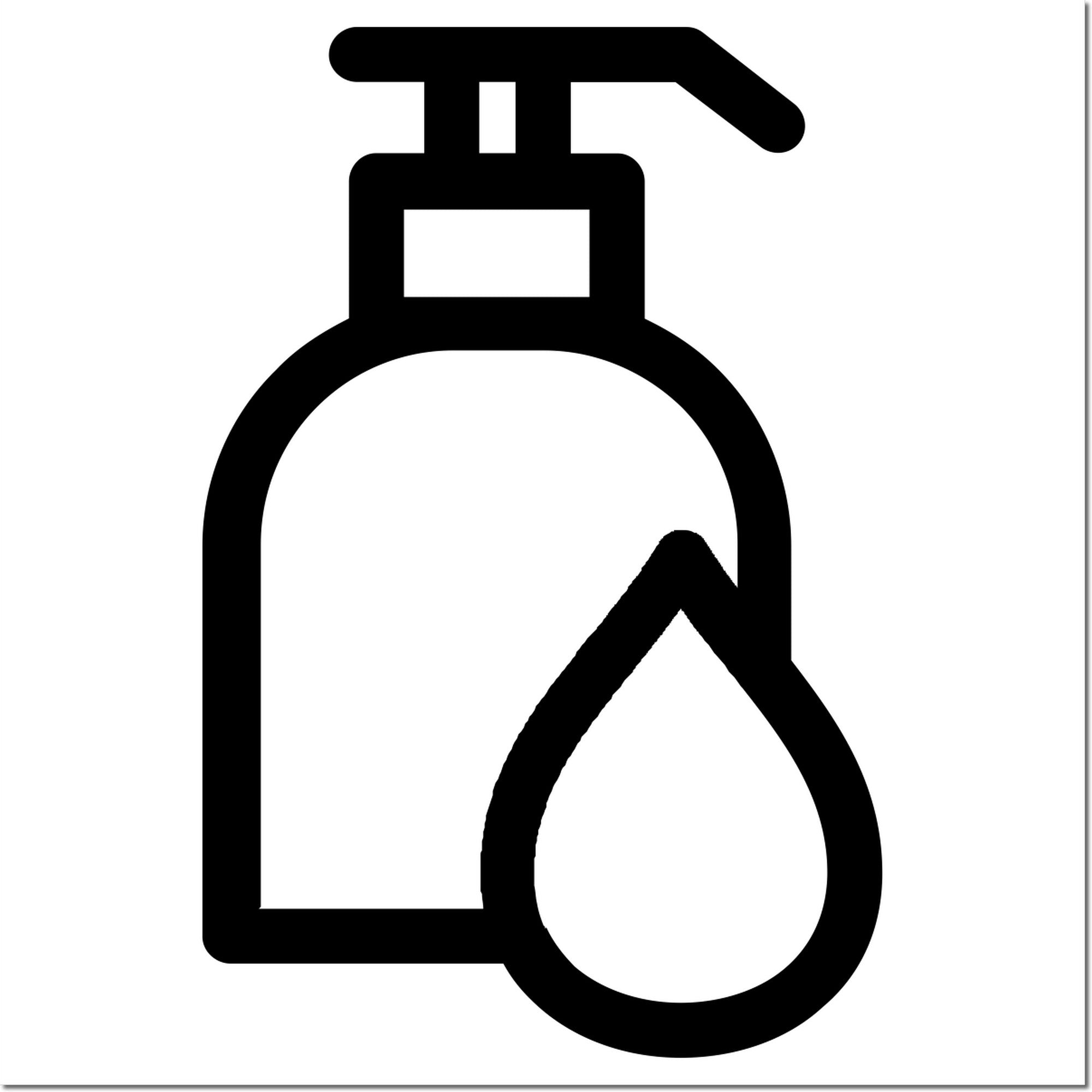 Black rubber loyalty stamp with wood handle from ESS, featuring an enlarged imprint for reward and loyalty tracking.