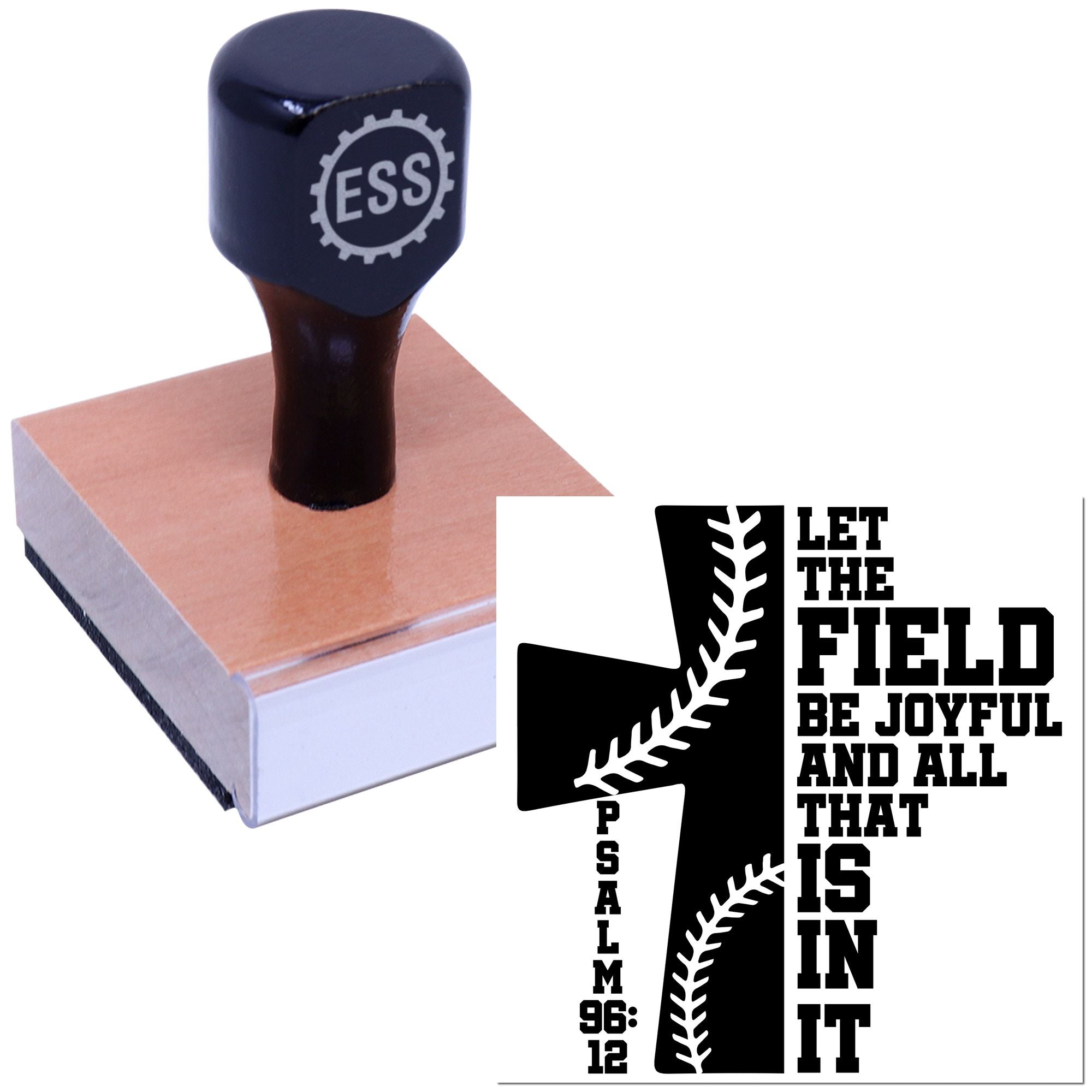 Faith Field Joy Scrapbook Rubber Stamp