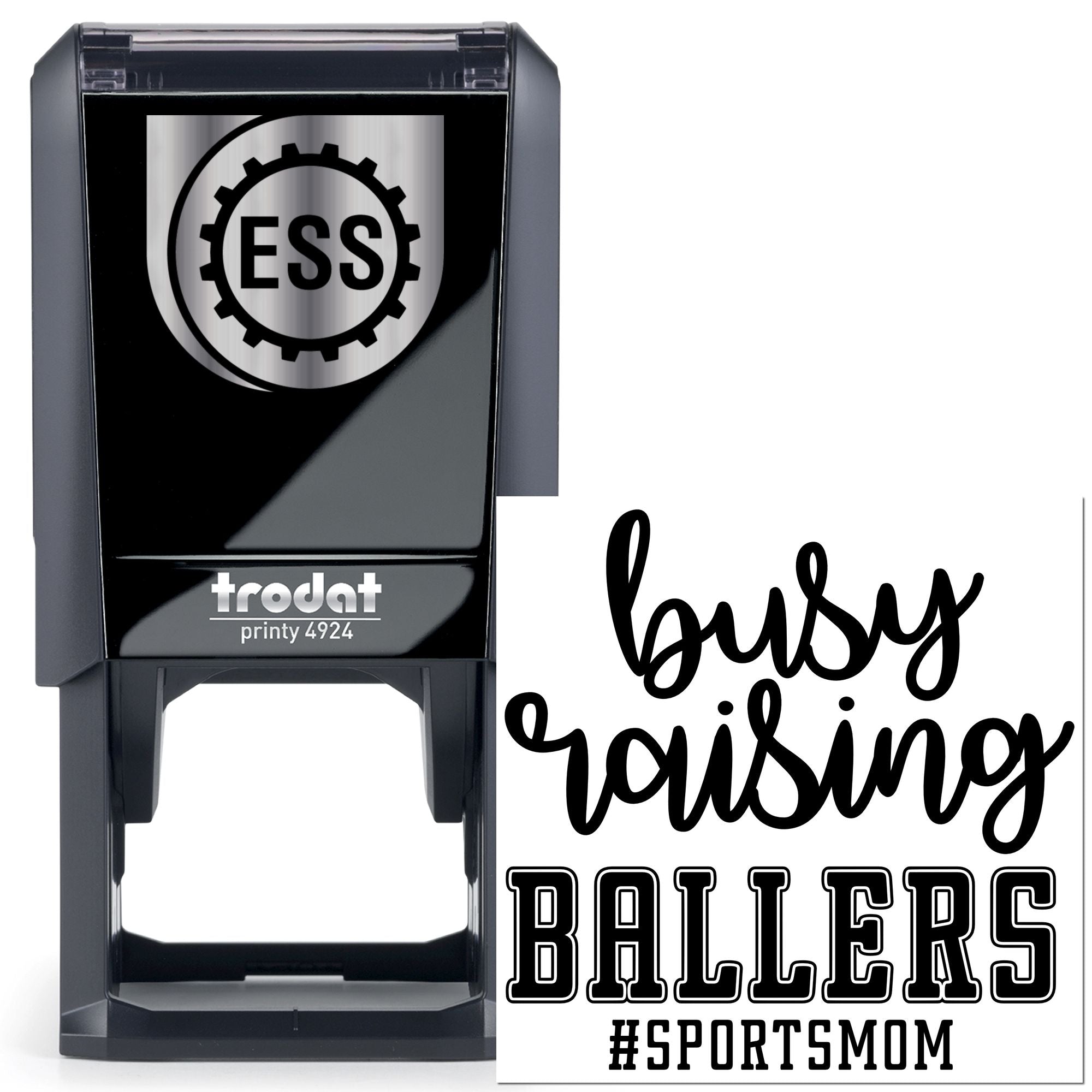 Self-Inking Sports Mom Scrapbooking Stamp