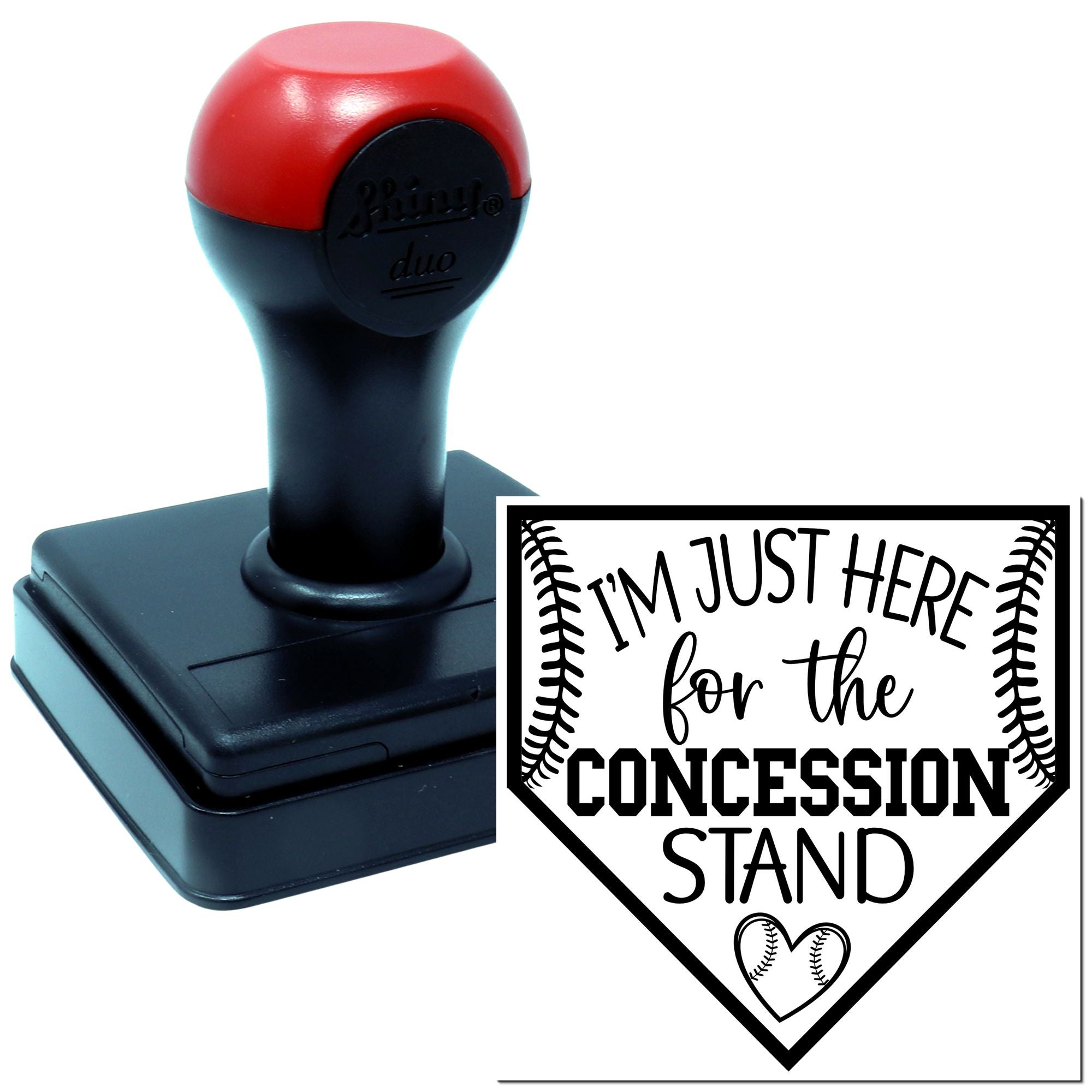 Duo Baseball Love Concession Stand Sign Hand Stamp