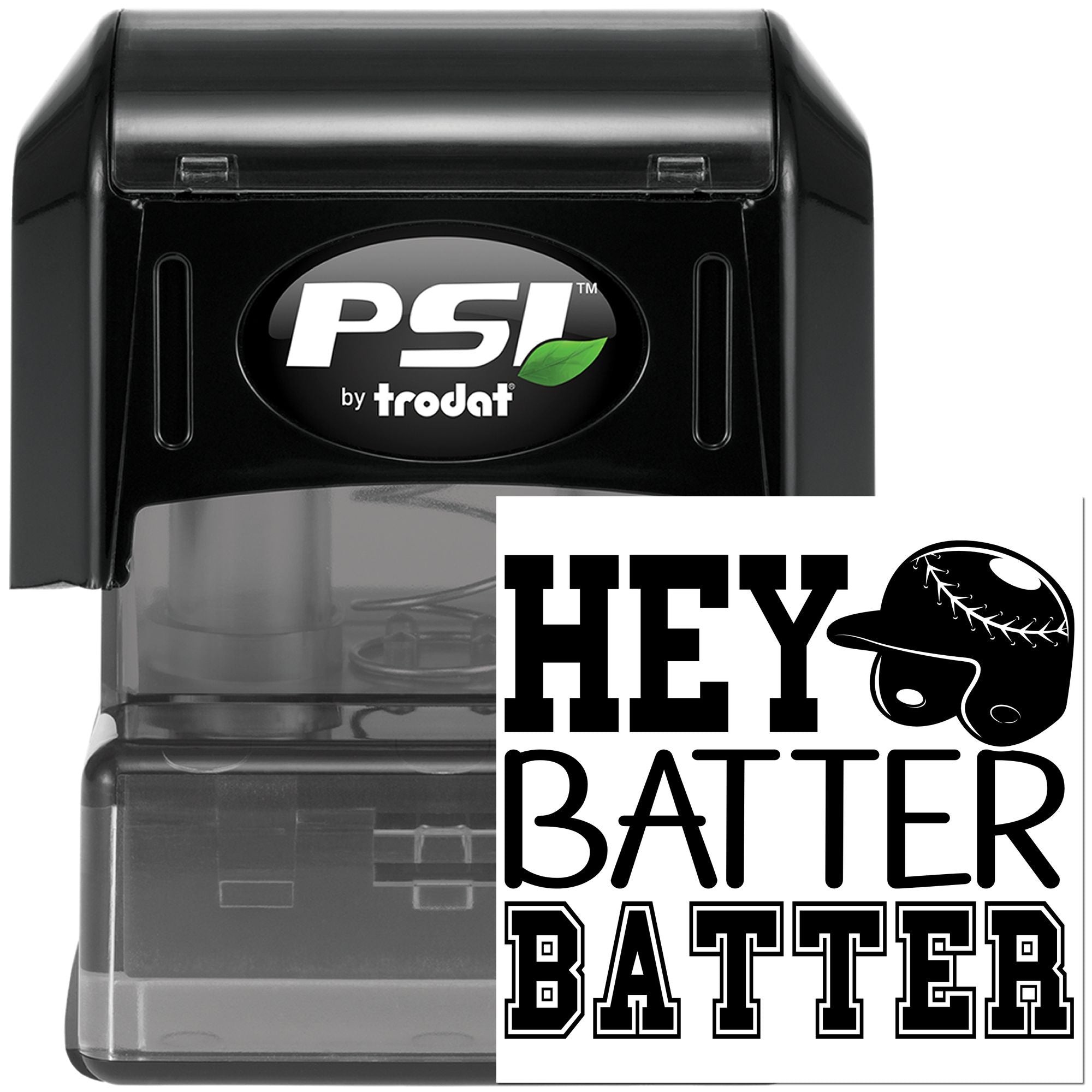 Pre-Inked Hey Batter Batter Card Stamp