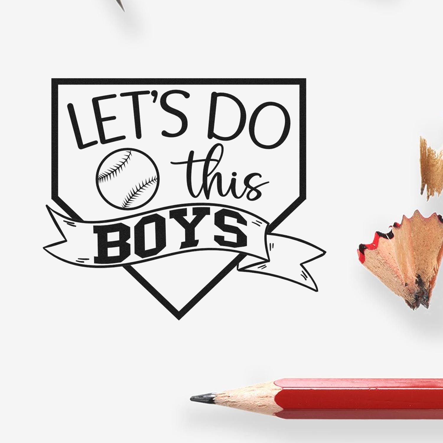 Duo Baseball Boys Team Spirit Hand Stamp