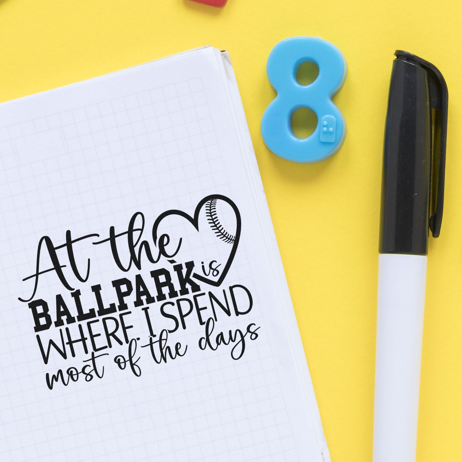 Duo Heartfelt Days At The Ballpark Hand Stamp