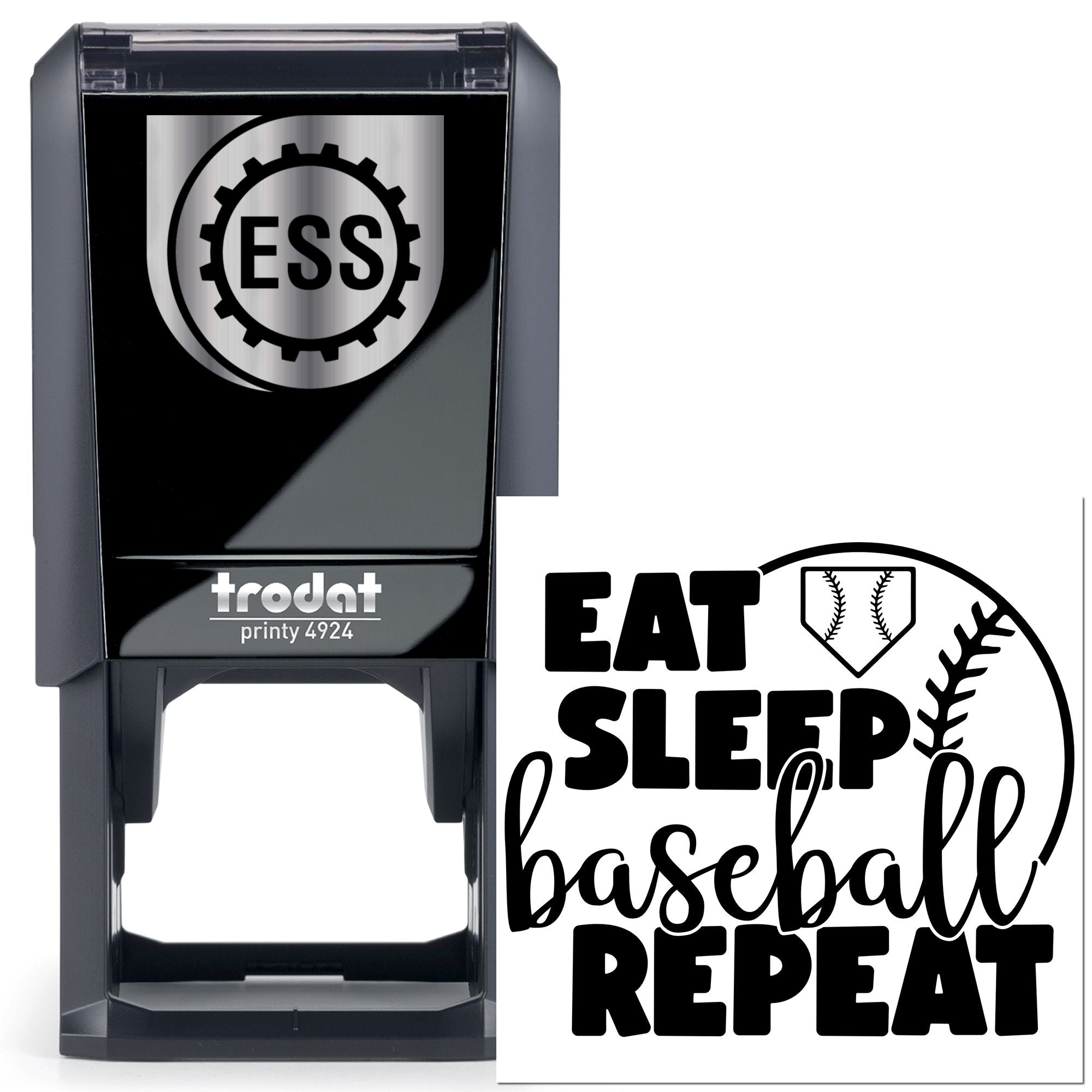 Self-Inking Baseball Routine Scrapbook Stamp