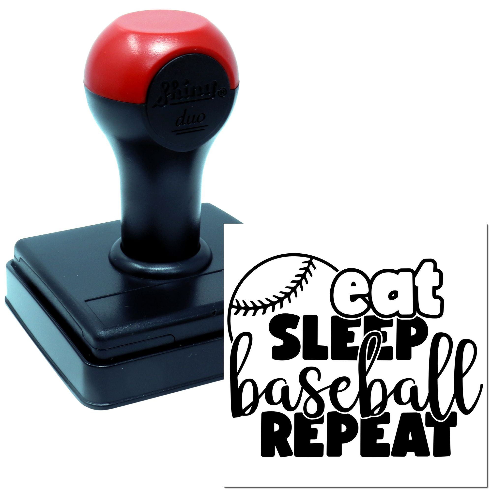 Duo Eat Sleep Baseball Repeat Lifestyle Hand Stamp