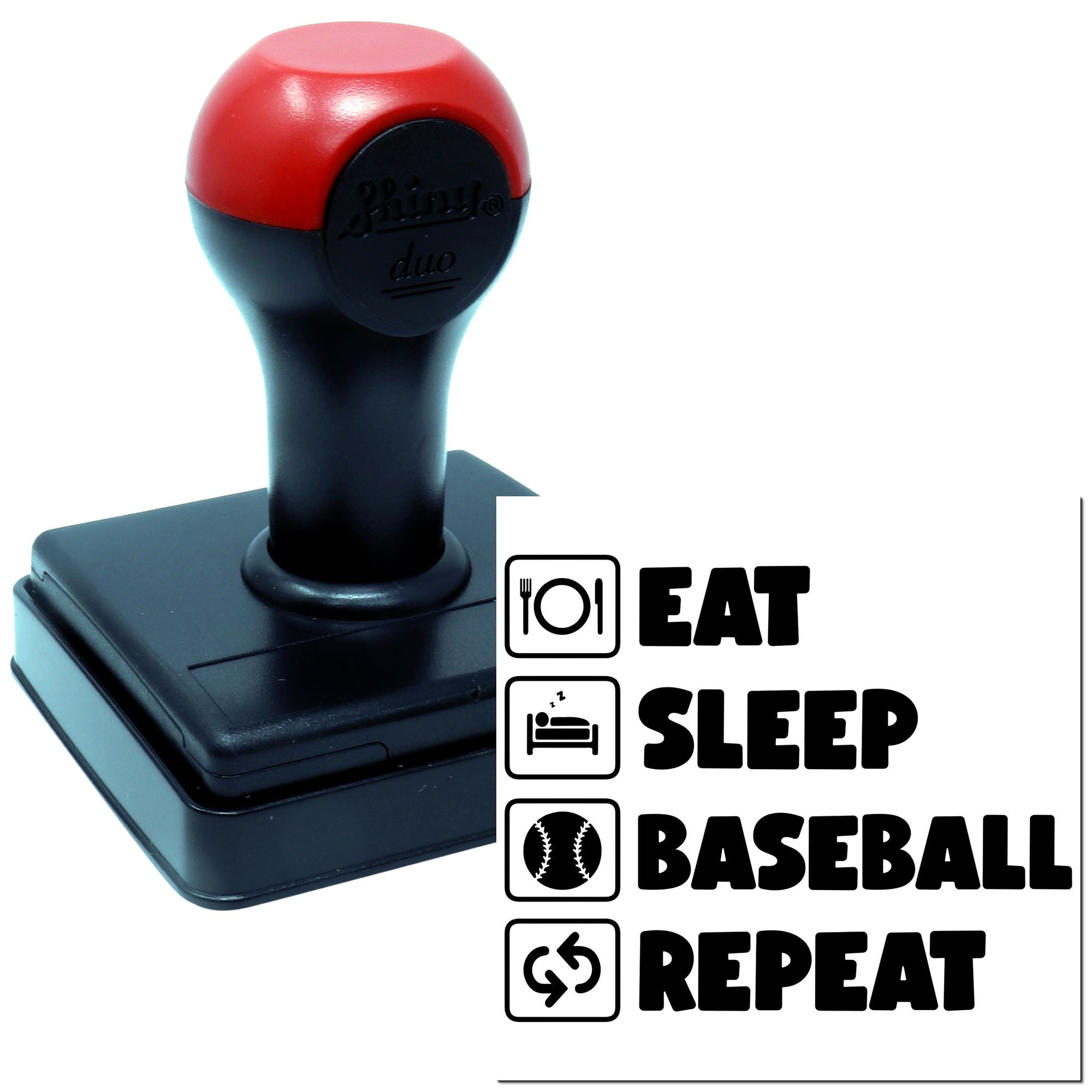 Duo Eat Sleep Baseball Repeat Every Day Hand Stamp