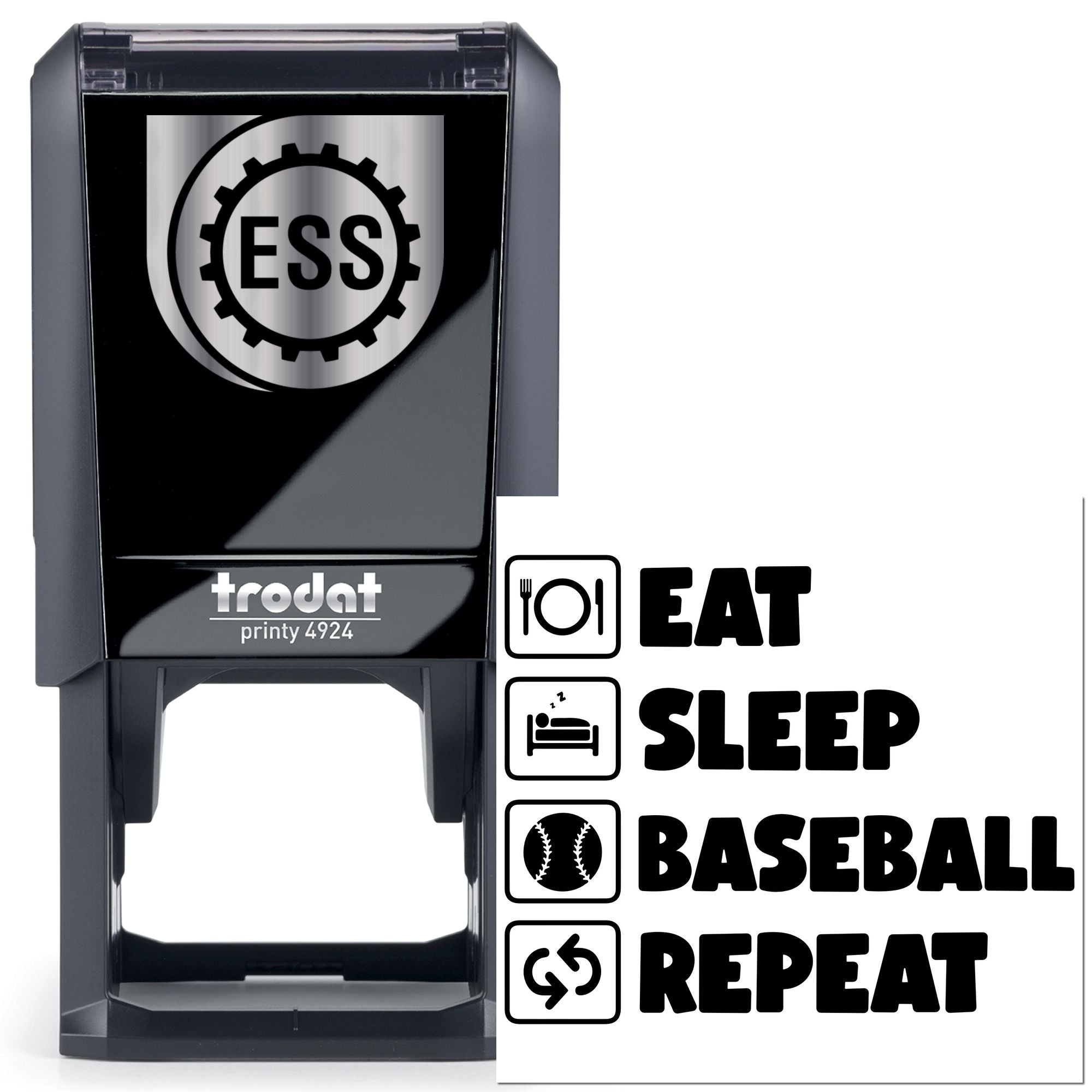 Self-Inking Baseball Routine Card Stamp