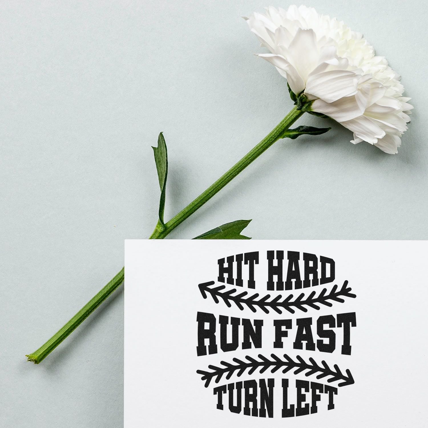 Self-Inking Baseball Motto Card Making Stamp