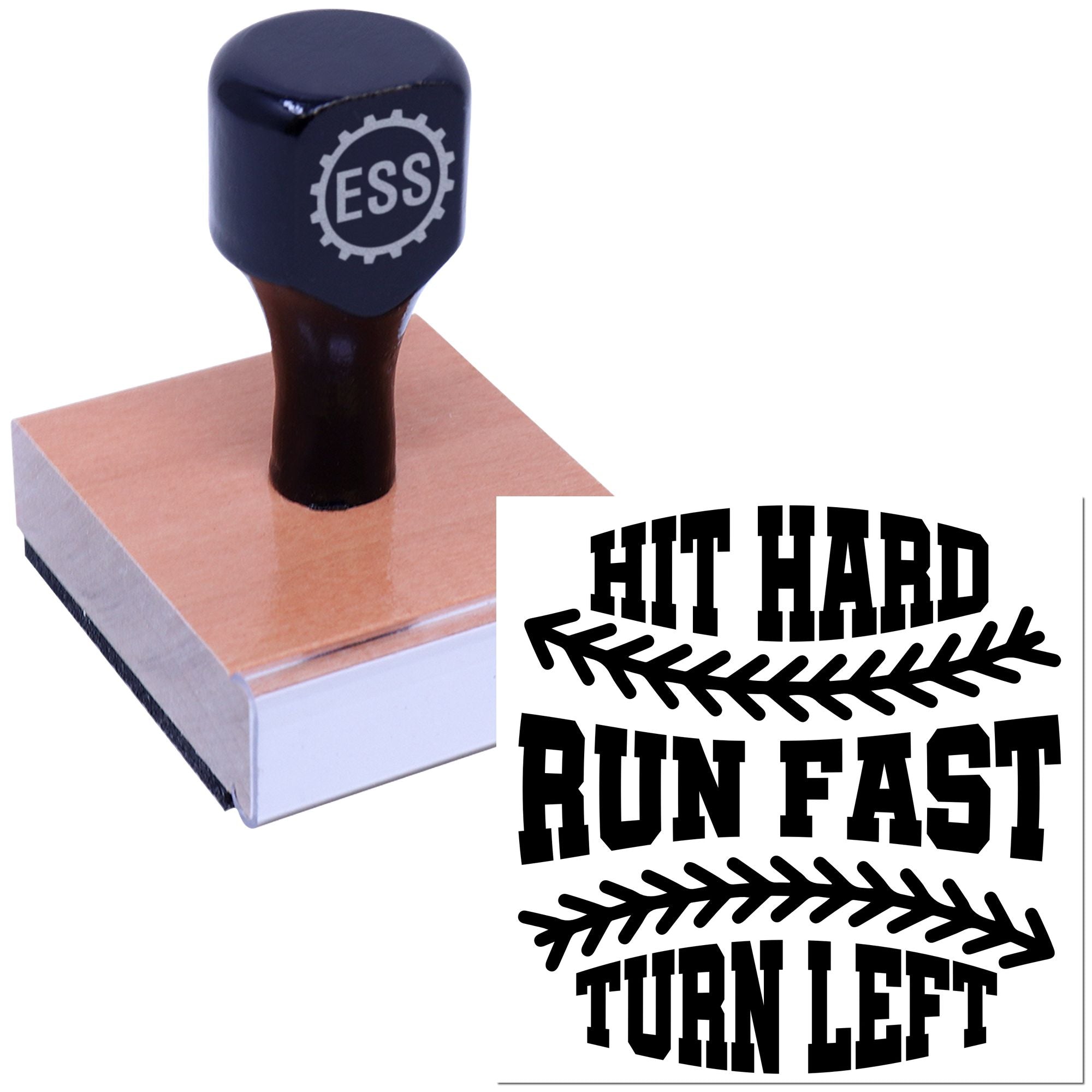 Explosive Baseball Hustle Paper Craft Rubber Stamp
