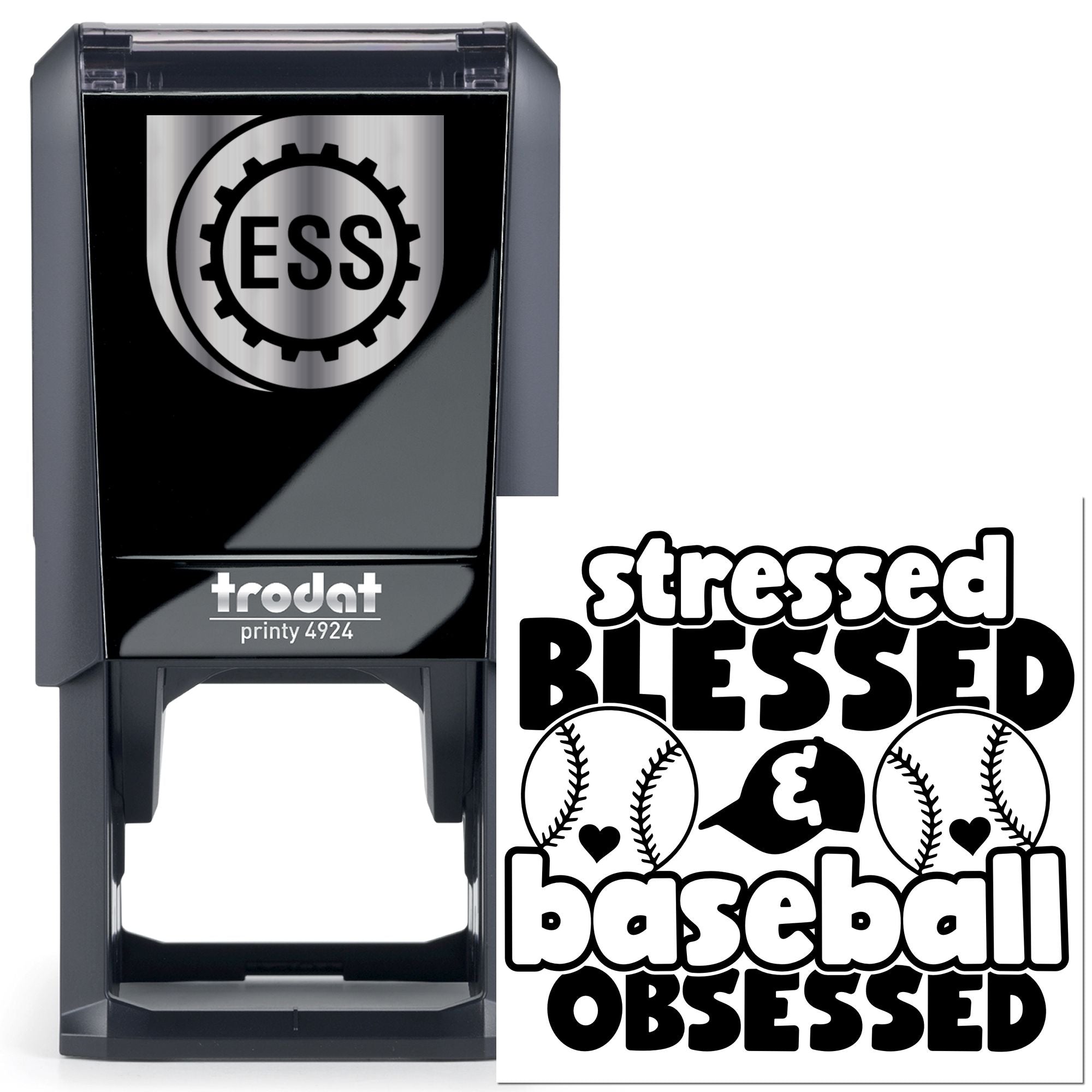 Self-Inking Baseball Obsession Papercraft Stamp