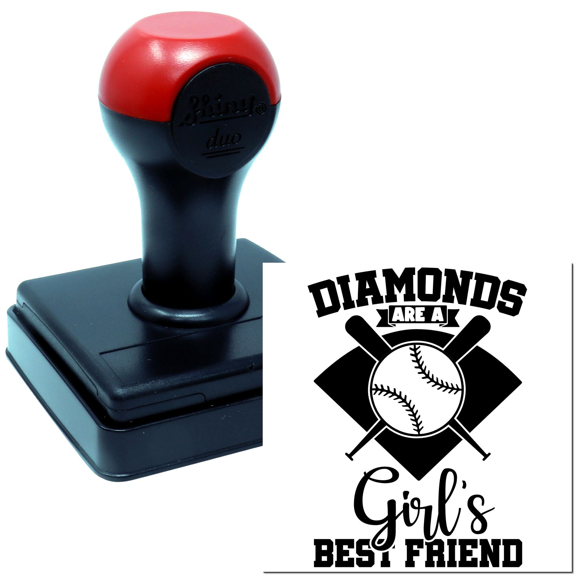 Duo Diamonds Are A Girl's Game Hand Stamp