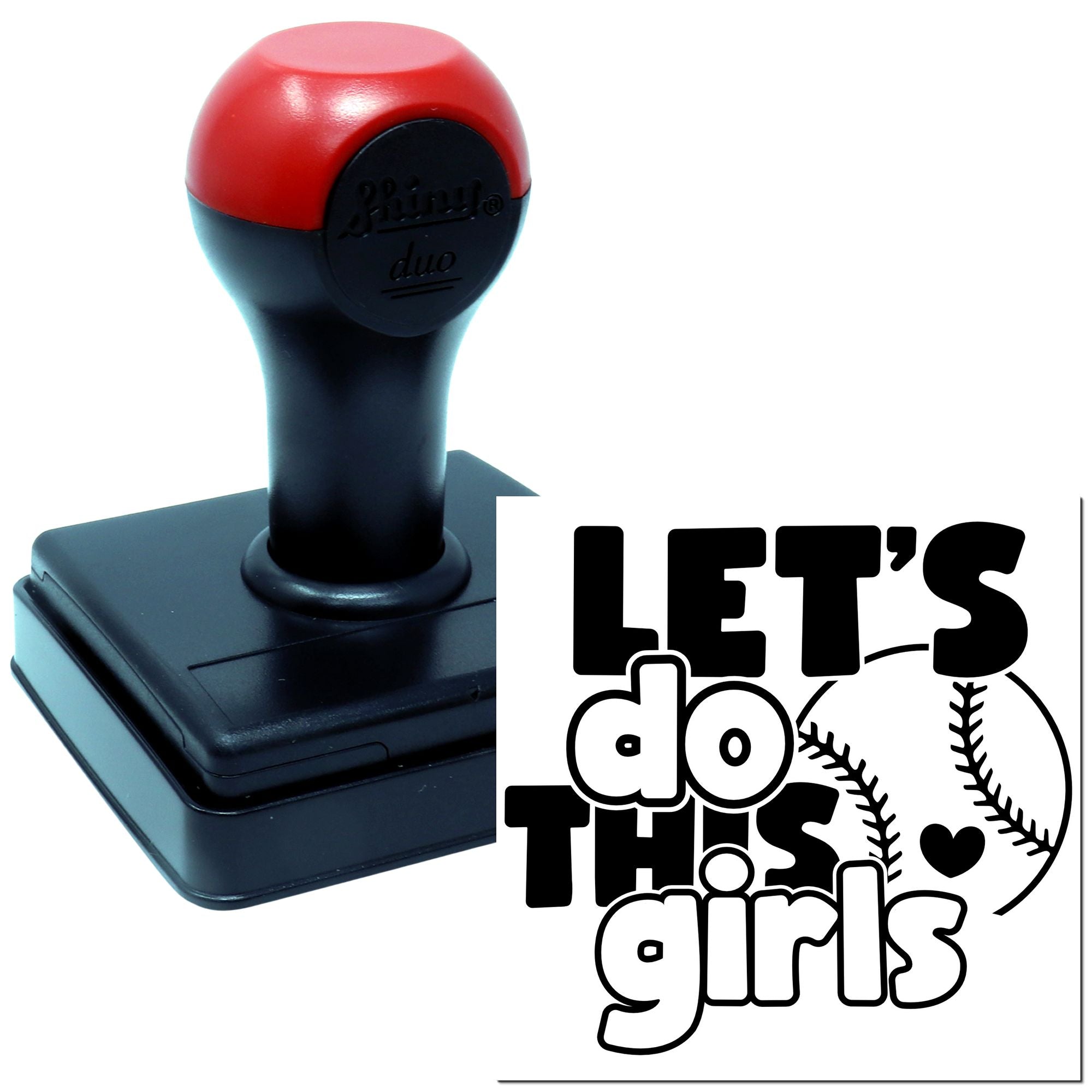 Duo Let's Do This Girls Baseball Hand Stamp