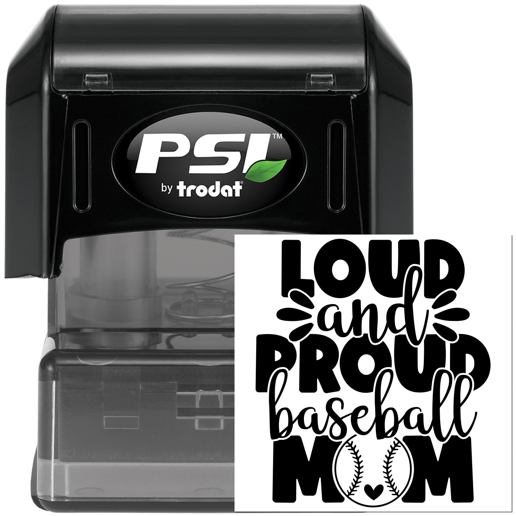 Pre-Inked Loud Proud Mom Place Card Stamp